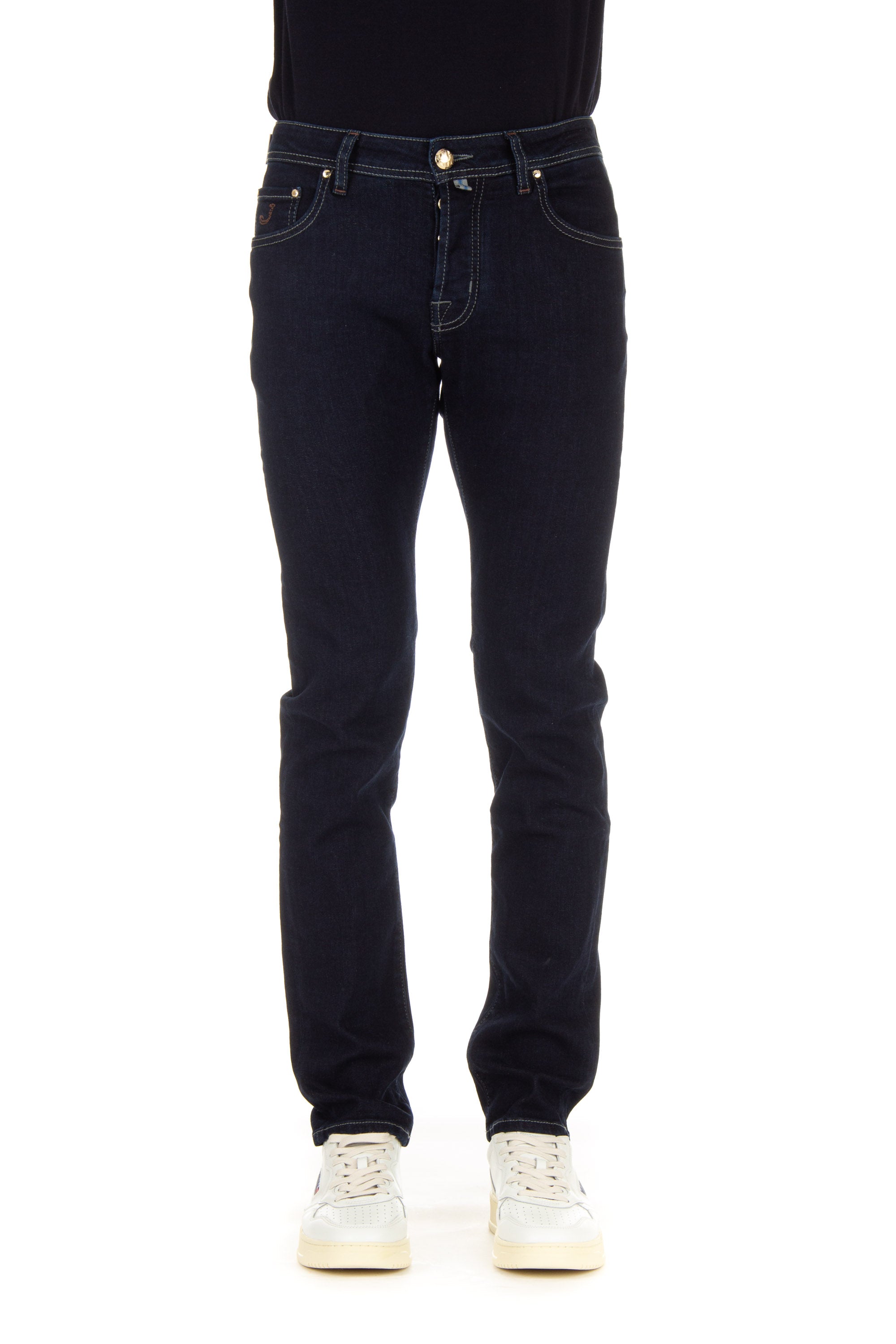 Slim fit brown suede nick label jeans