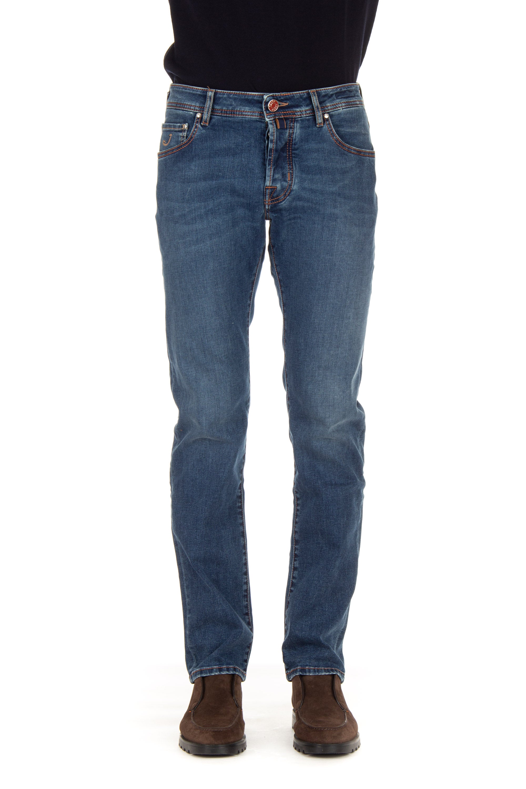 Slim fit cognac nick label jeans