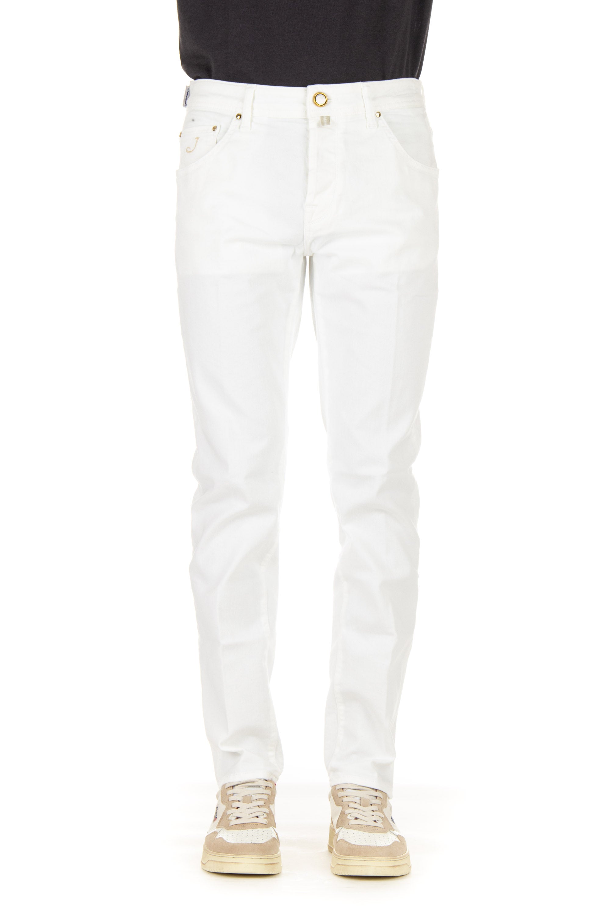 Jeans bianco in drill di cotone scott fit