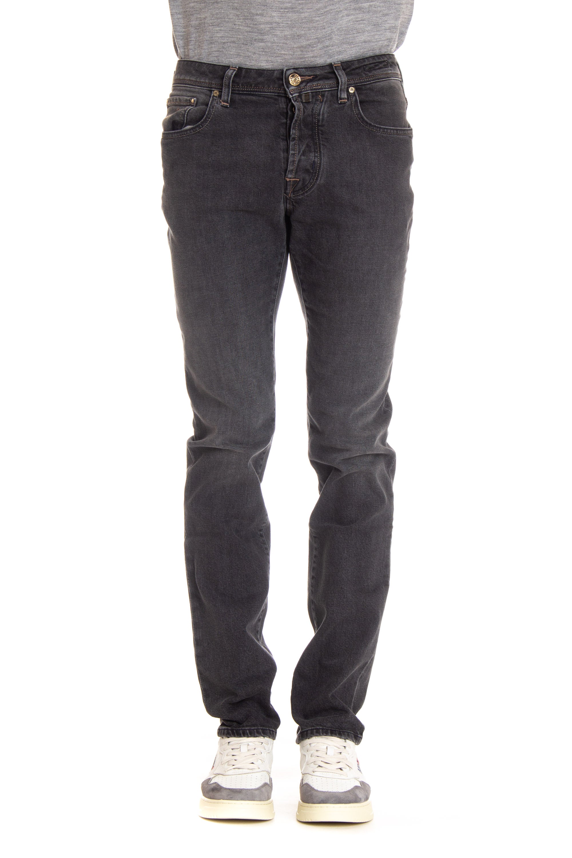 Gray cotton jeans with Bard fit kilim label