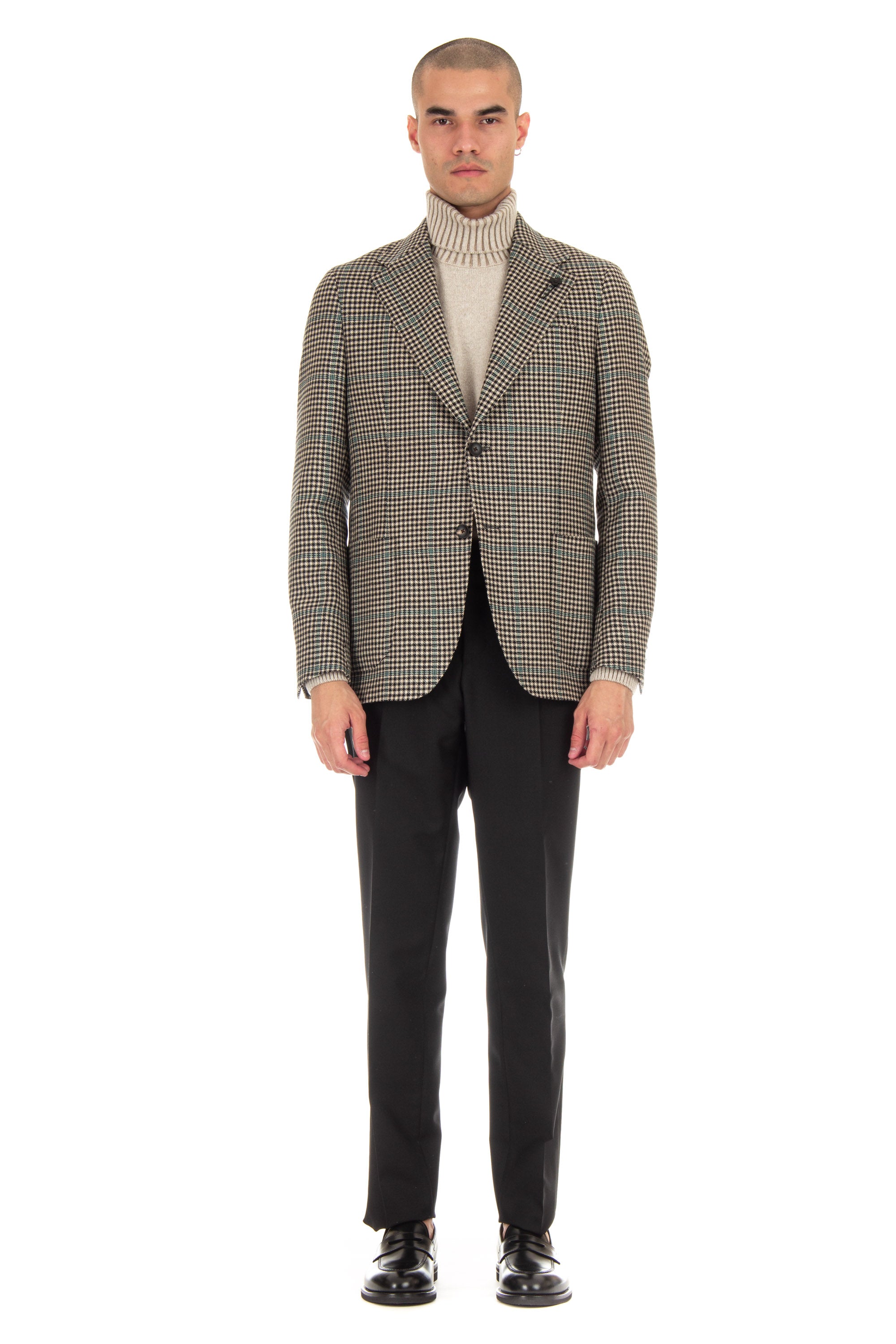 Wool check jacket