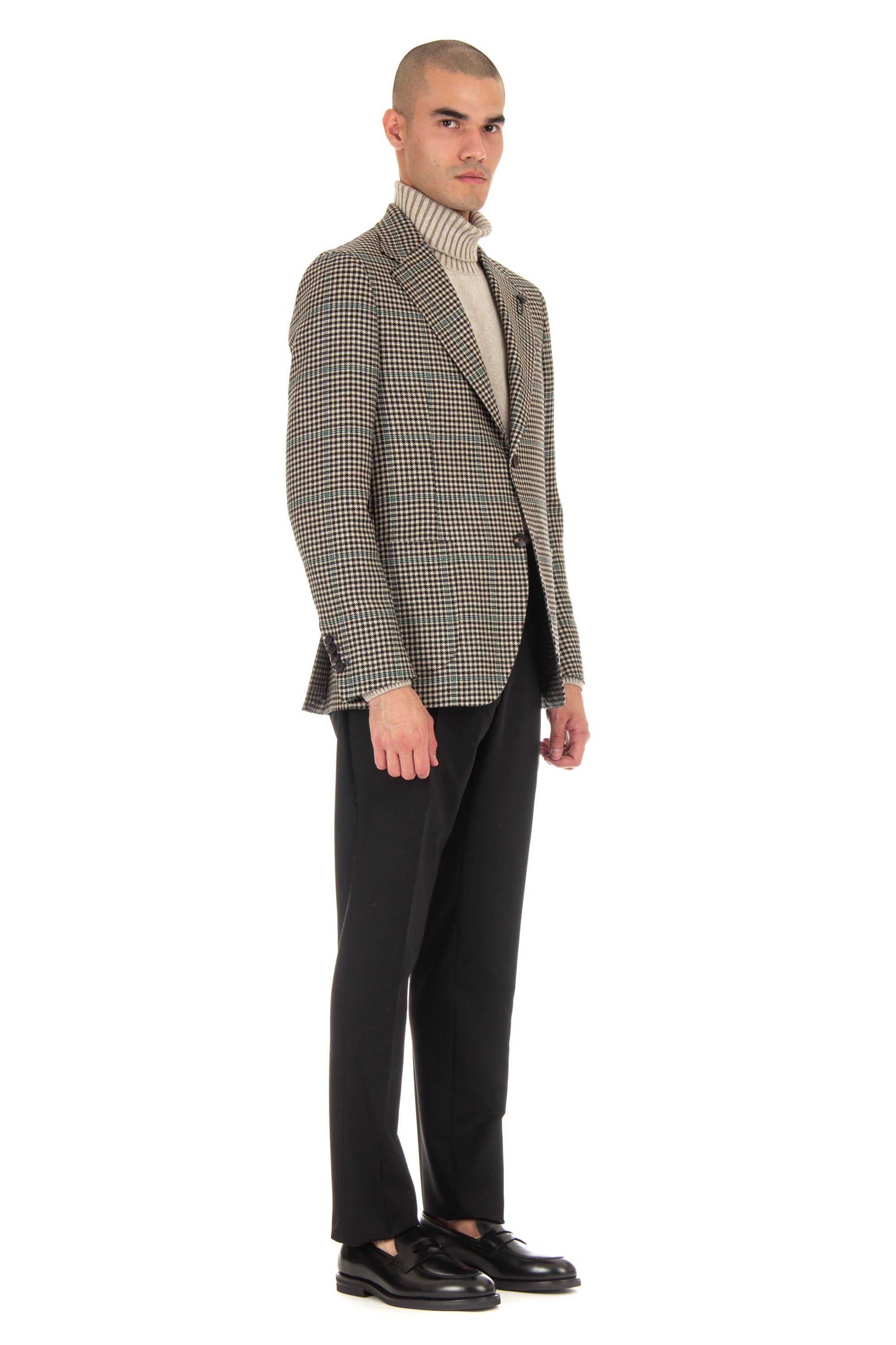 Wool check jacket