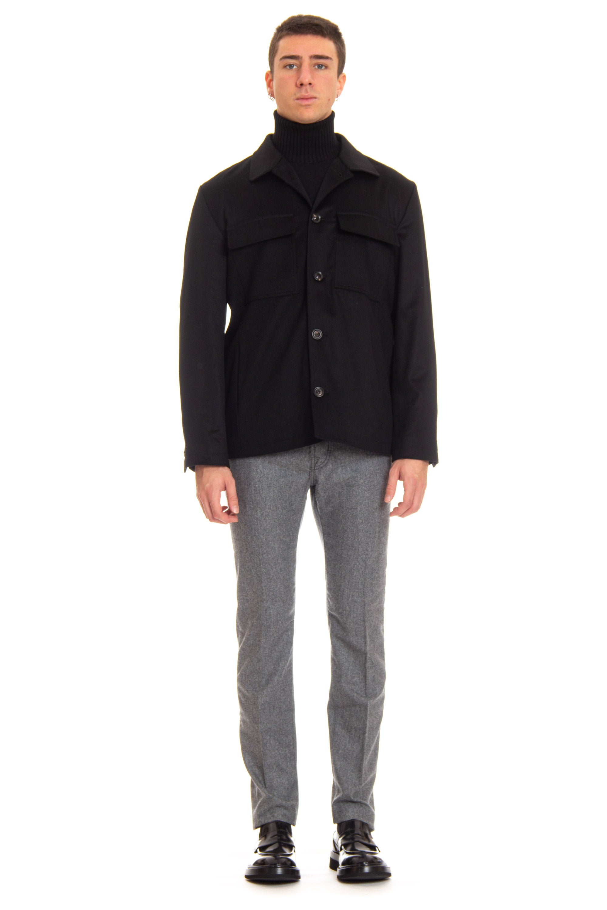 Lardini Overshirt in lana/cashmere ITUGO3 ITSK61547 999 