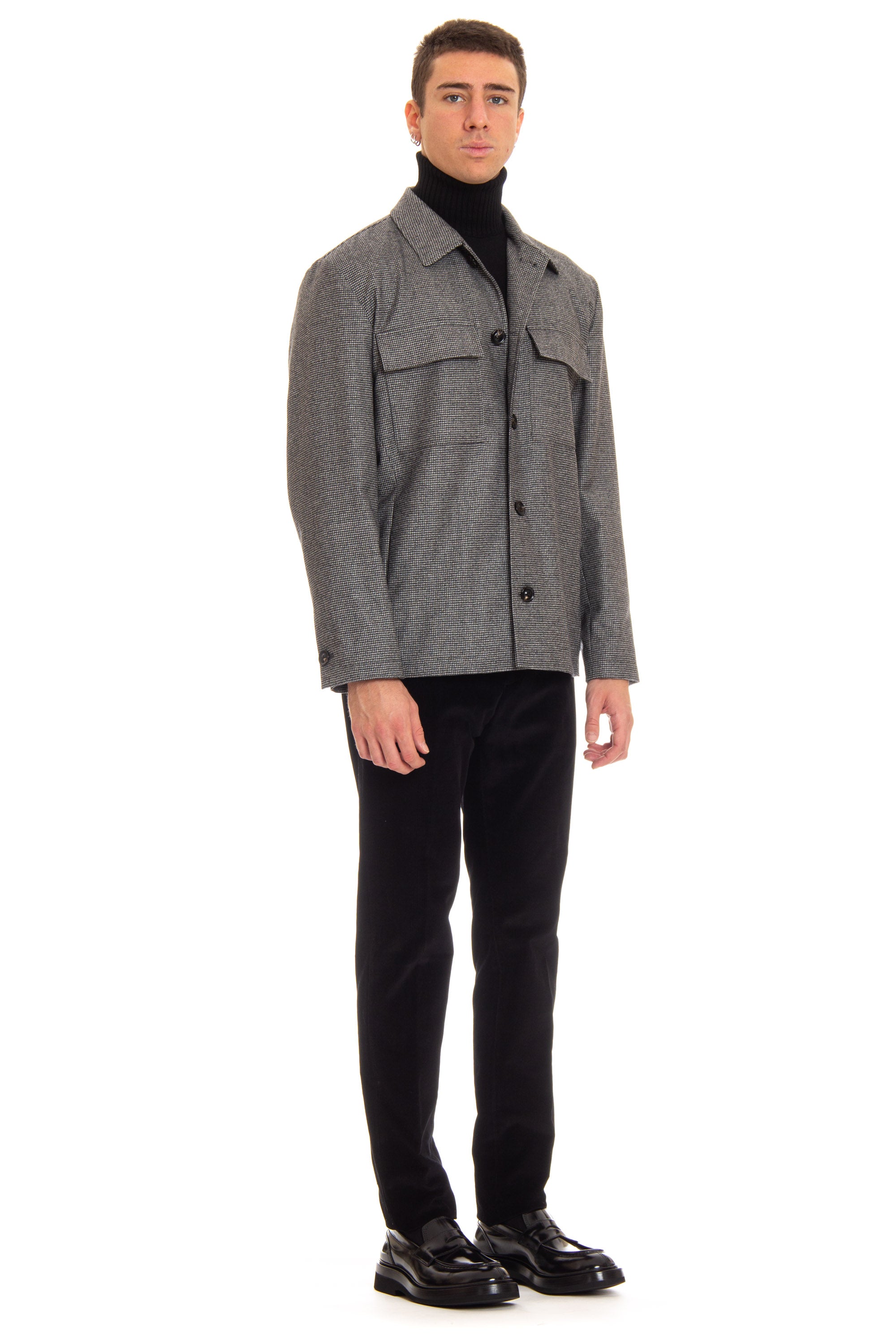 Wool/cashmere overshirt