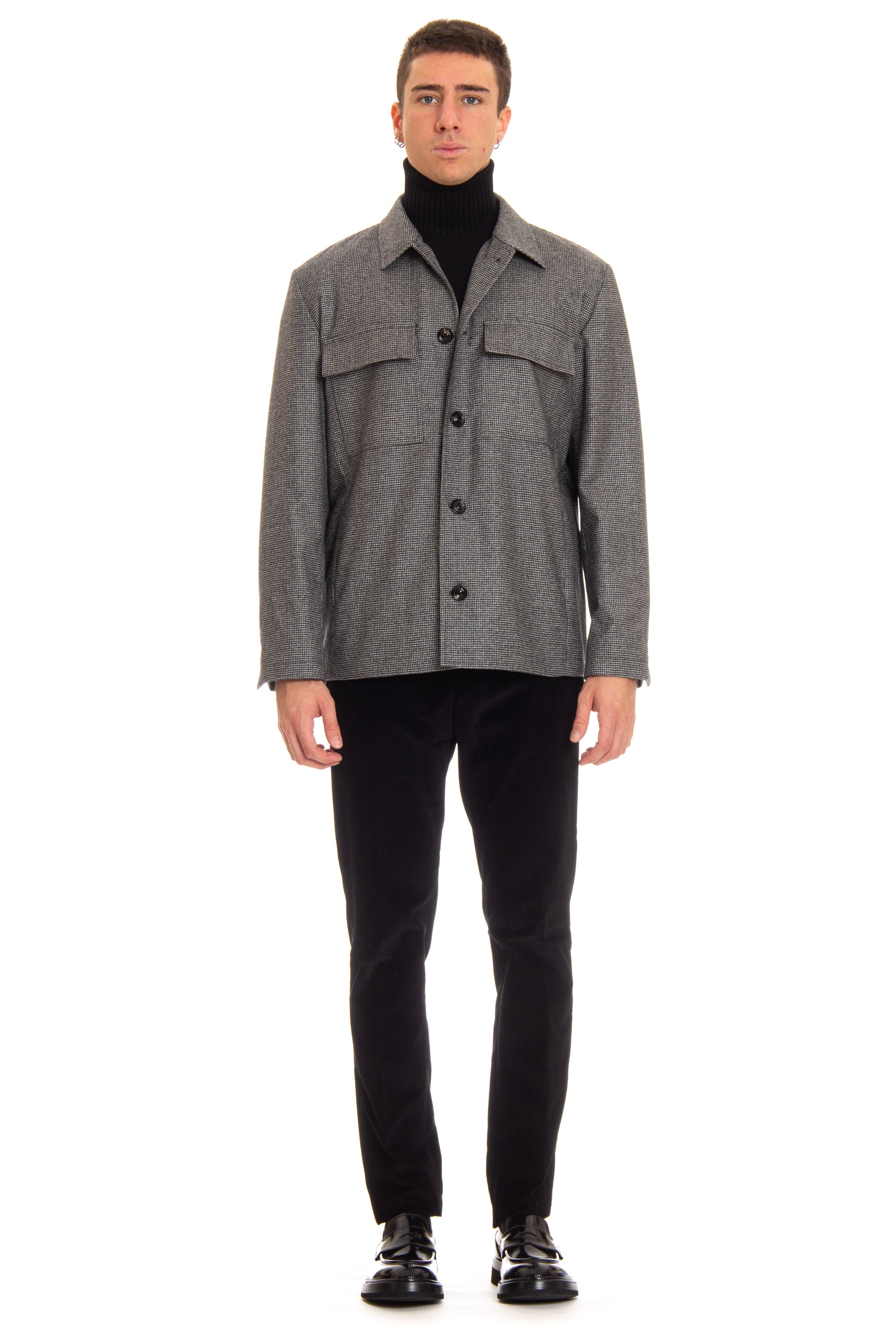 Wool/cashmere overshirt