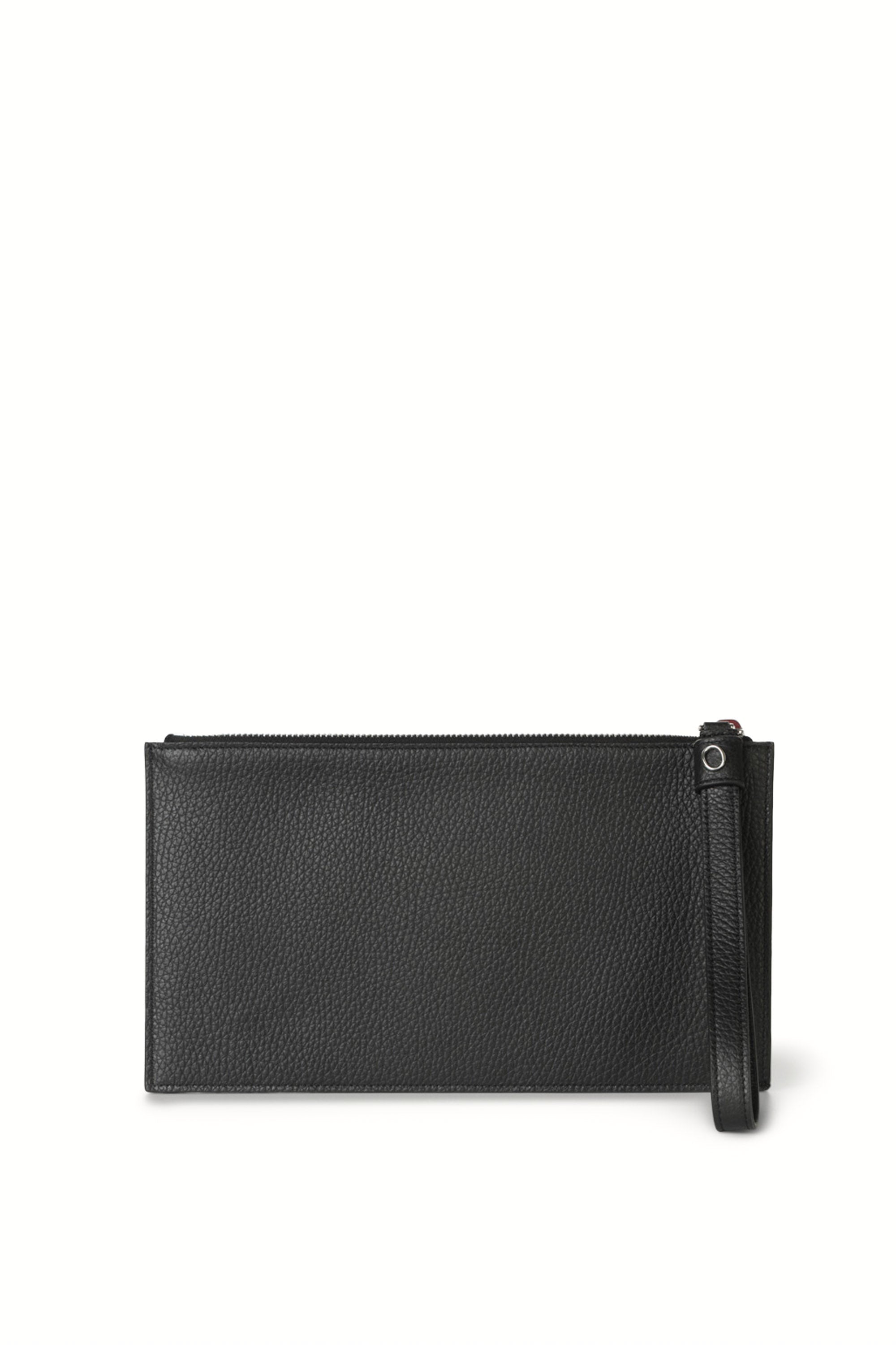 Leather clutch bag