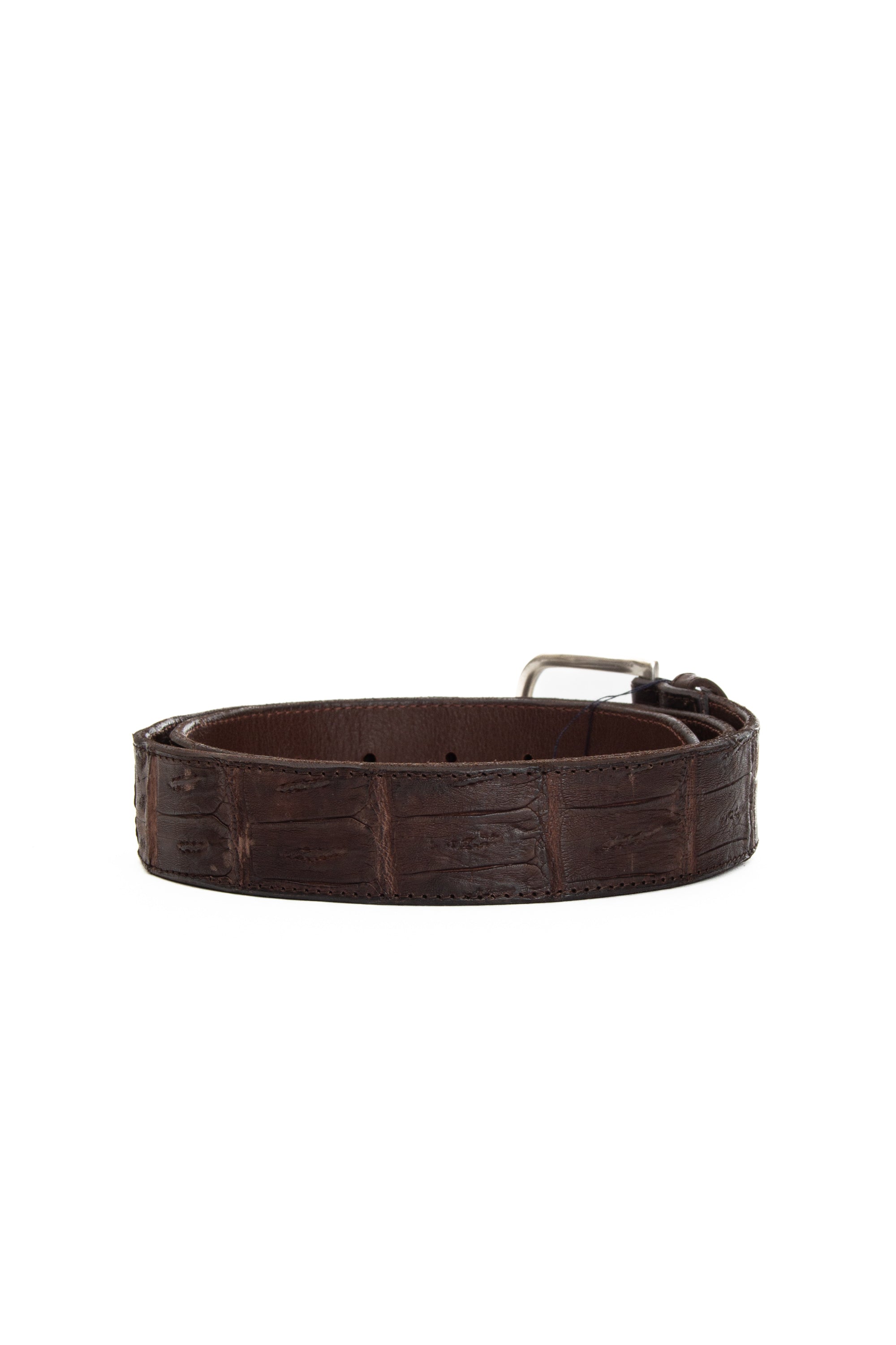 Matte side crocodile belt