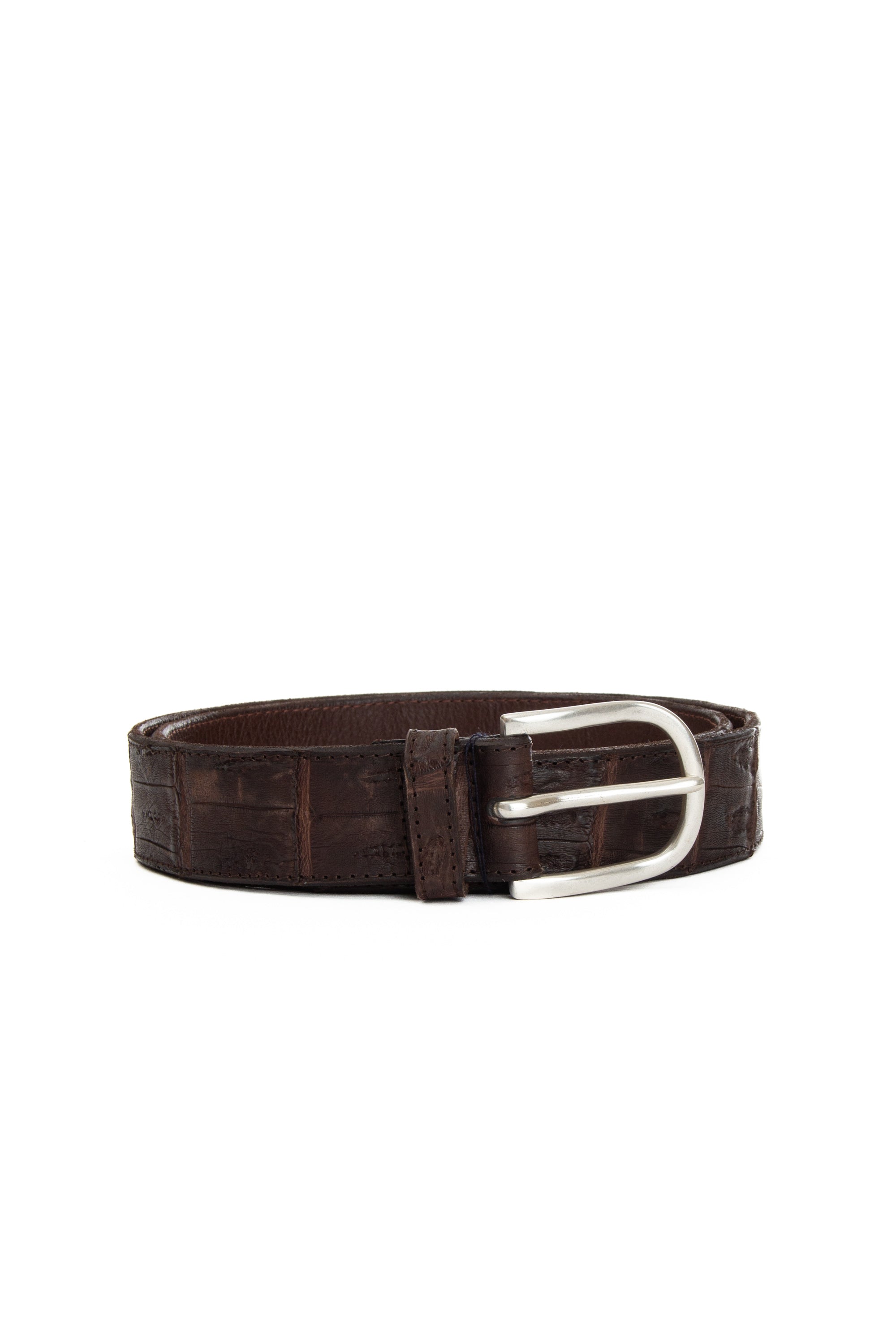 Matte side crocodile belt