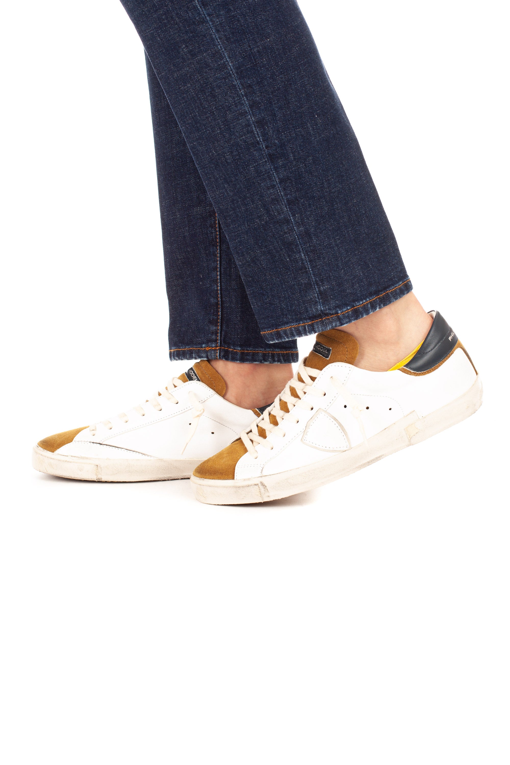 Bi-material Paris low sneaker