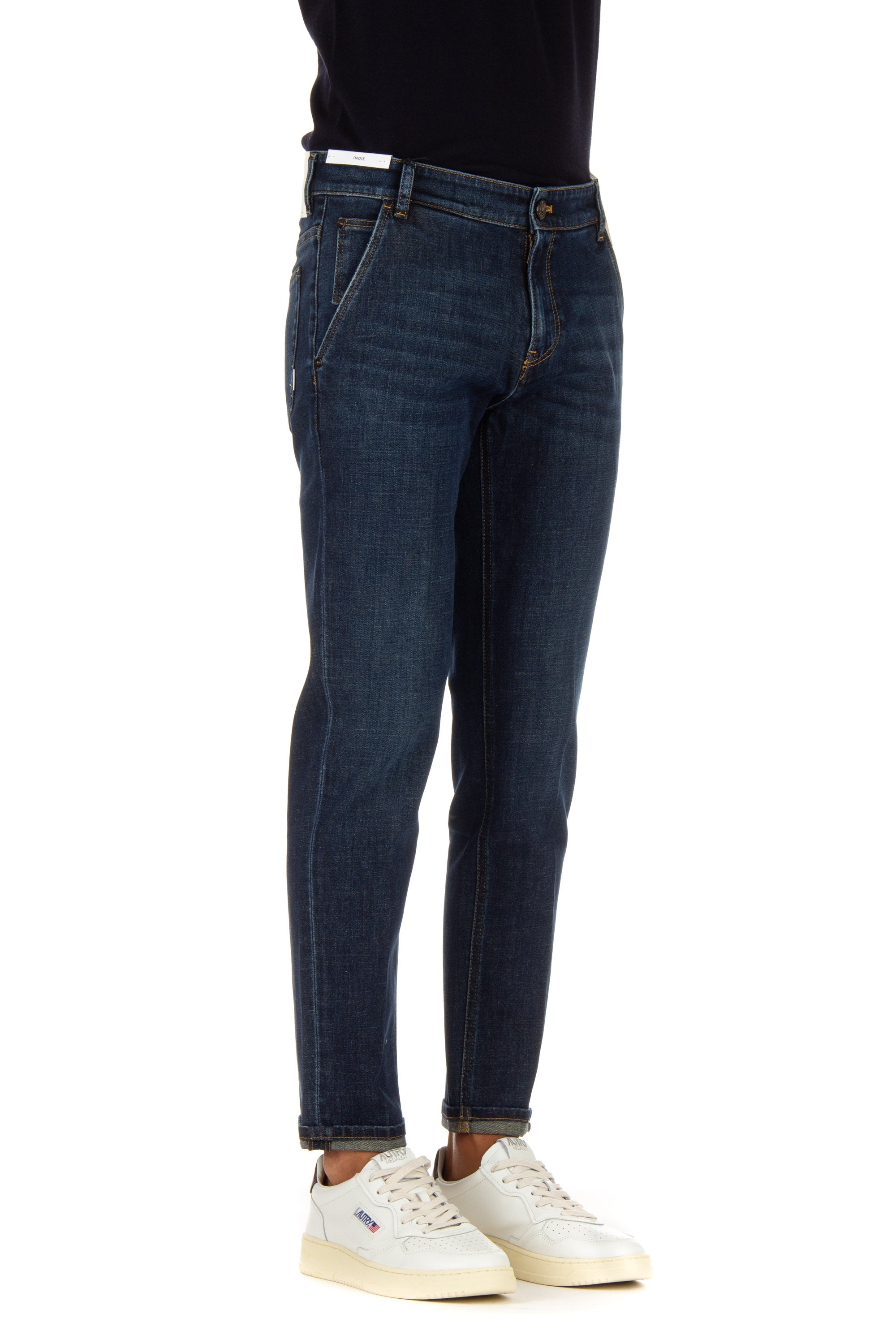 Indie fit dark denim jeans