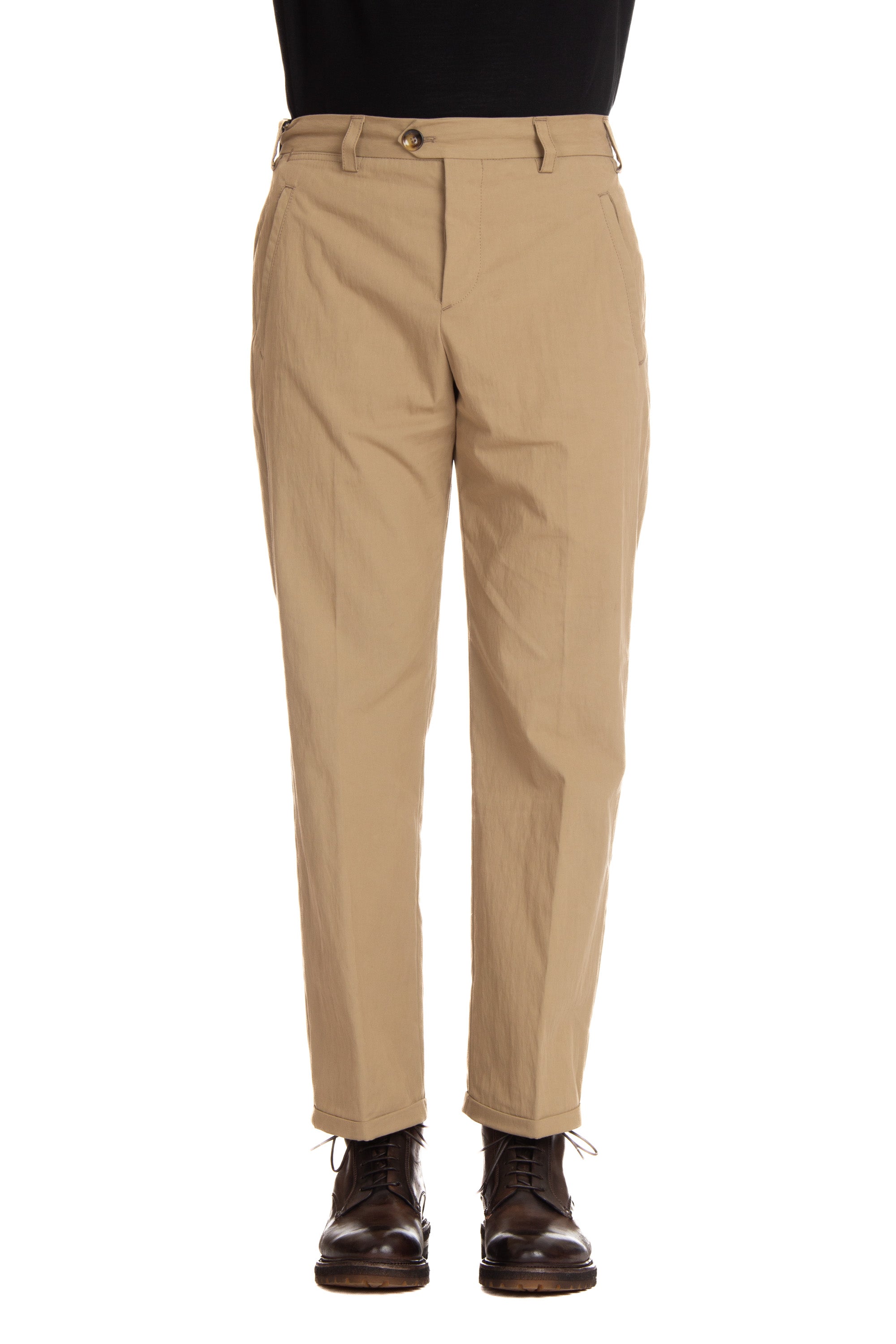 Winter poplin trousers from The Writer line