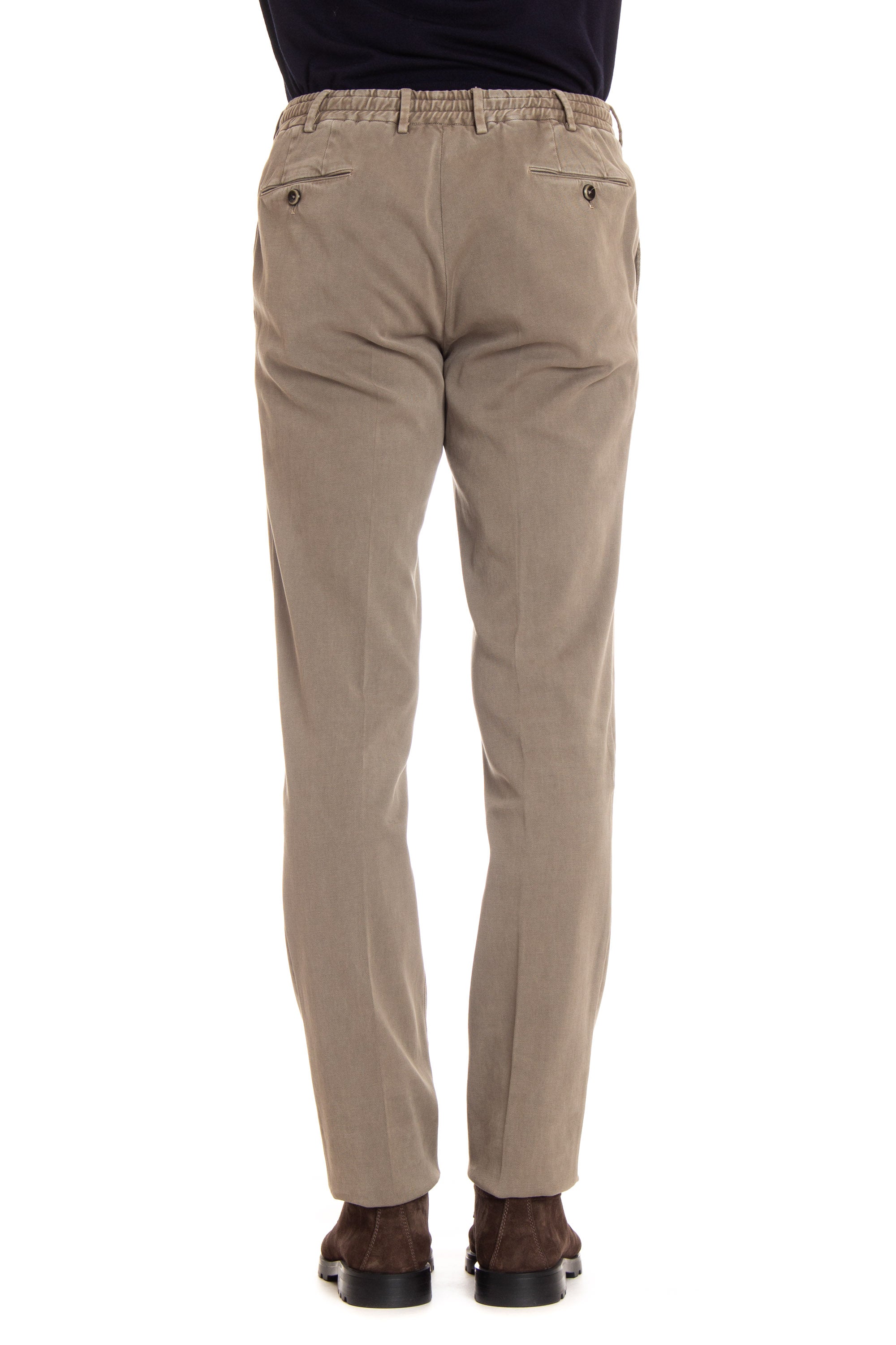 Slim jogger fit cotton-cashmere drill trousers