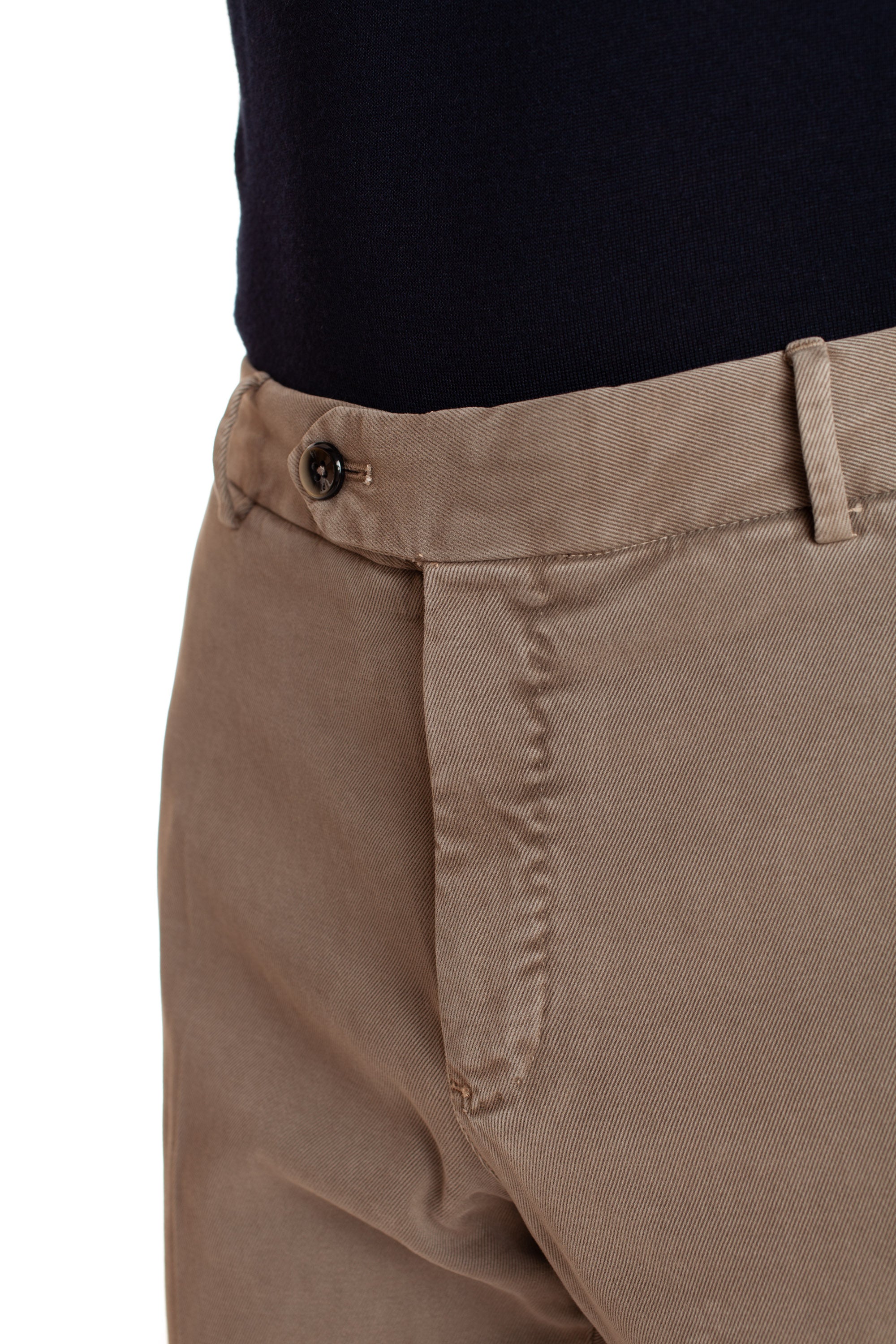 Slim jogger fit cotton-cashmere drill trousers