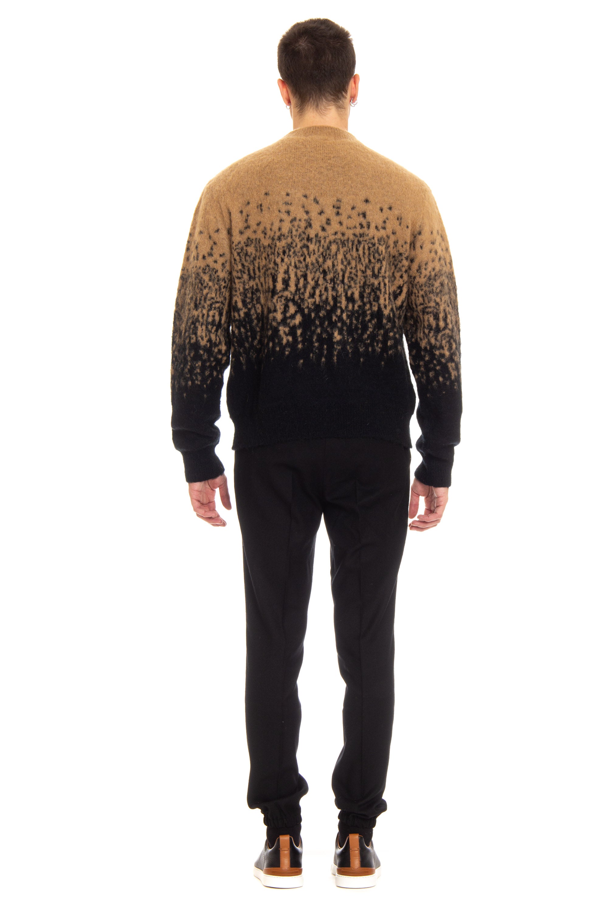 Spotted crewneck in mohair wool