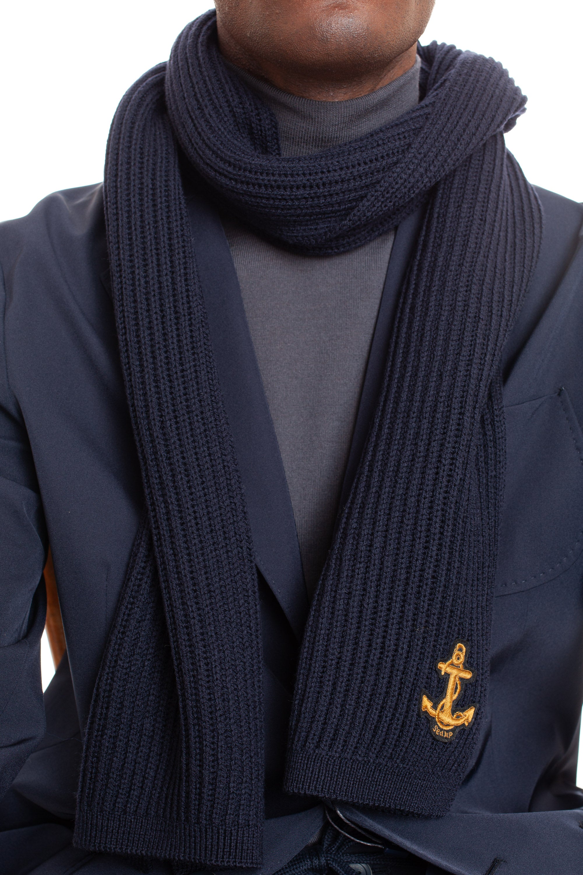 English rib wool scarf