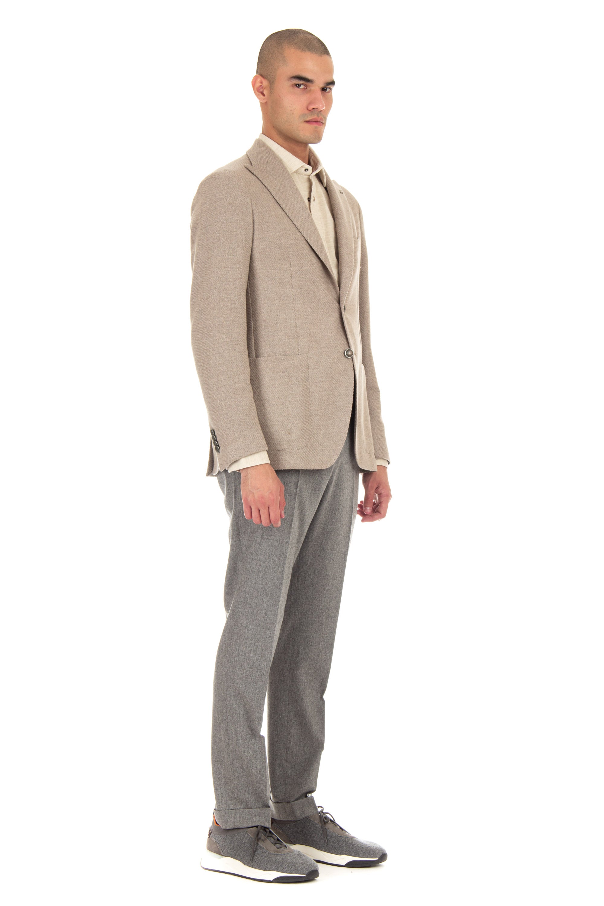 Monte Carlo line diagonal wool jacket