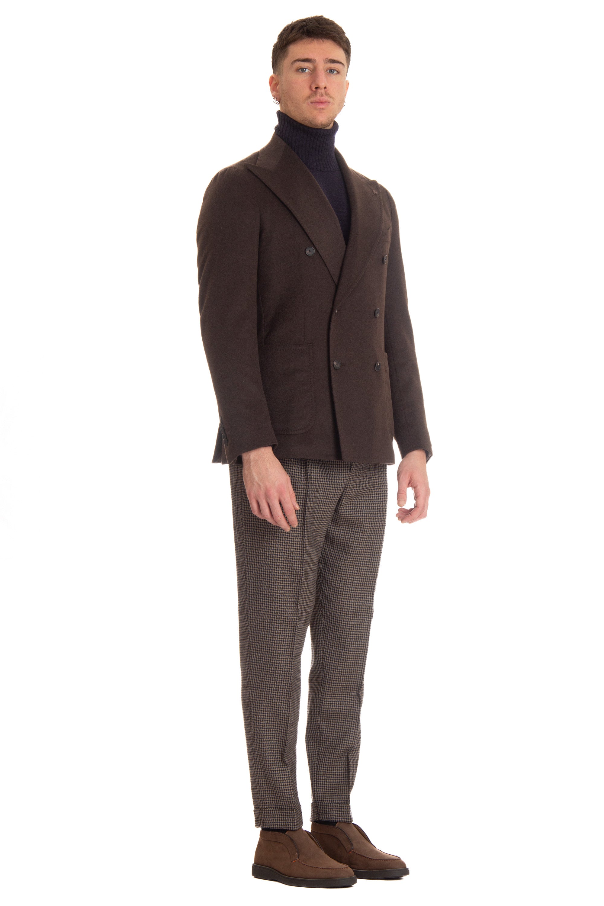 Double-breasted virgin wool jacket from the Pino Lerario line