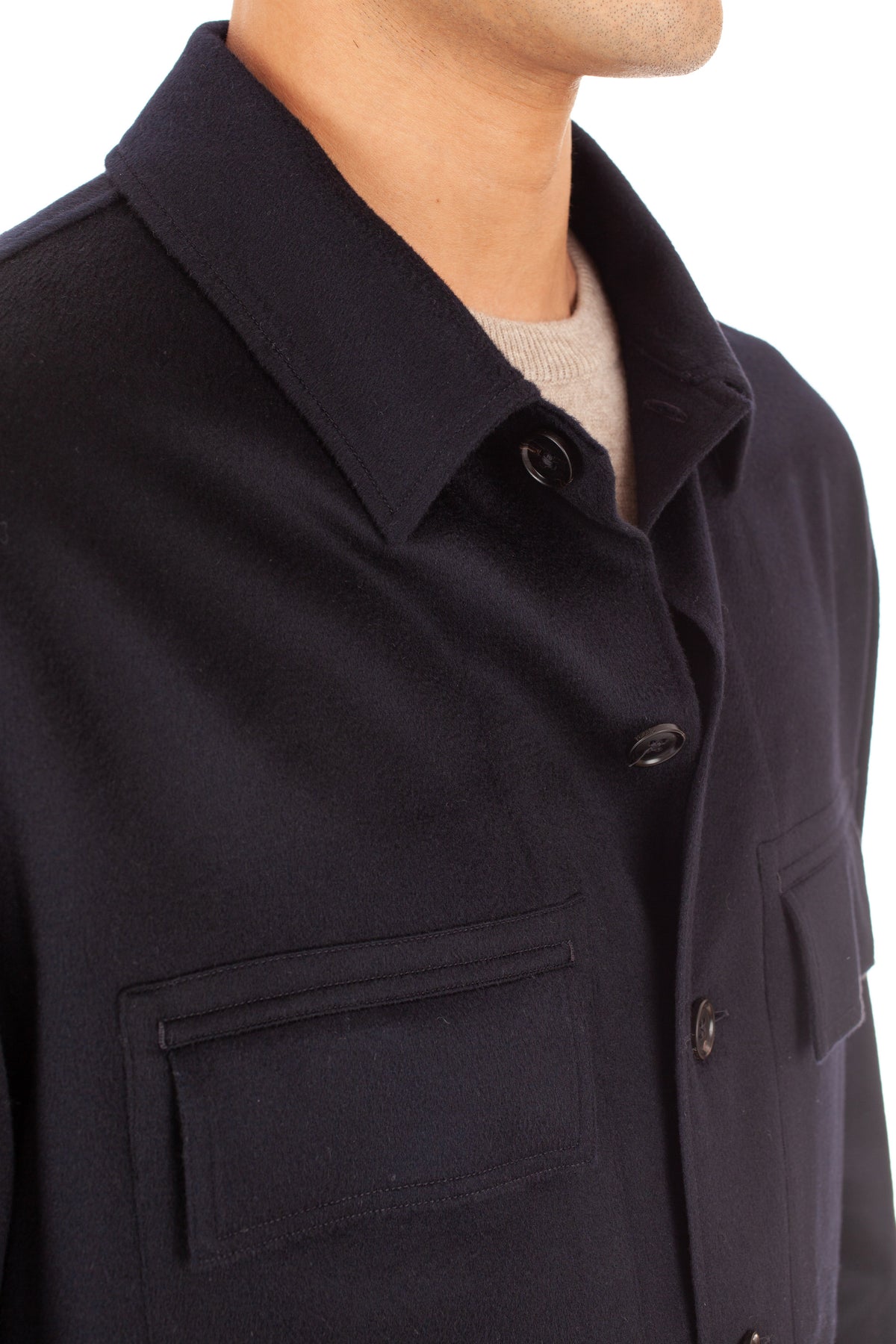 Zegna Overshirt Alba in Oasi cashmere E8V46 SOT6 923 