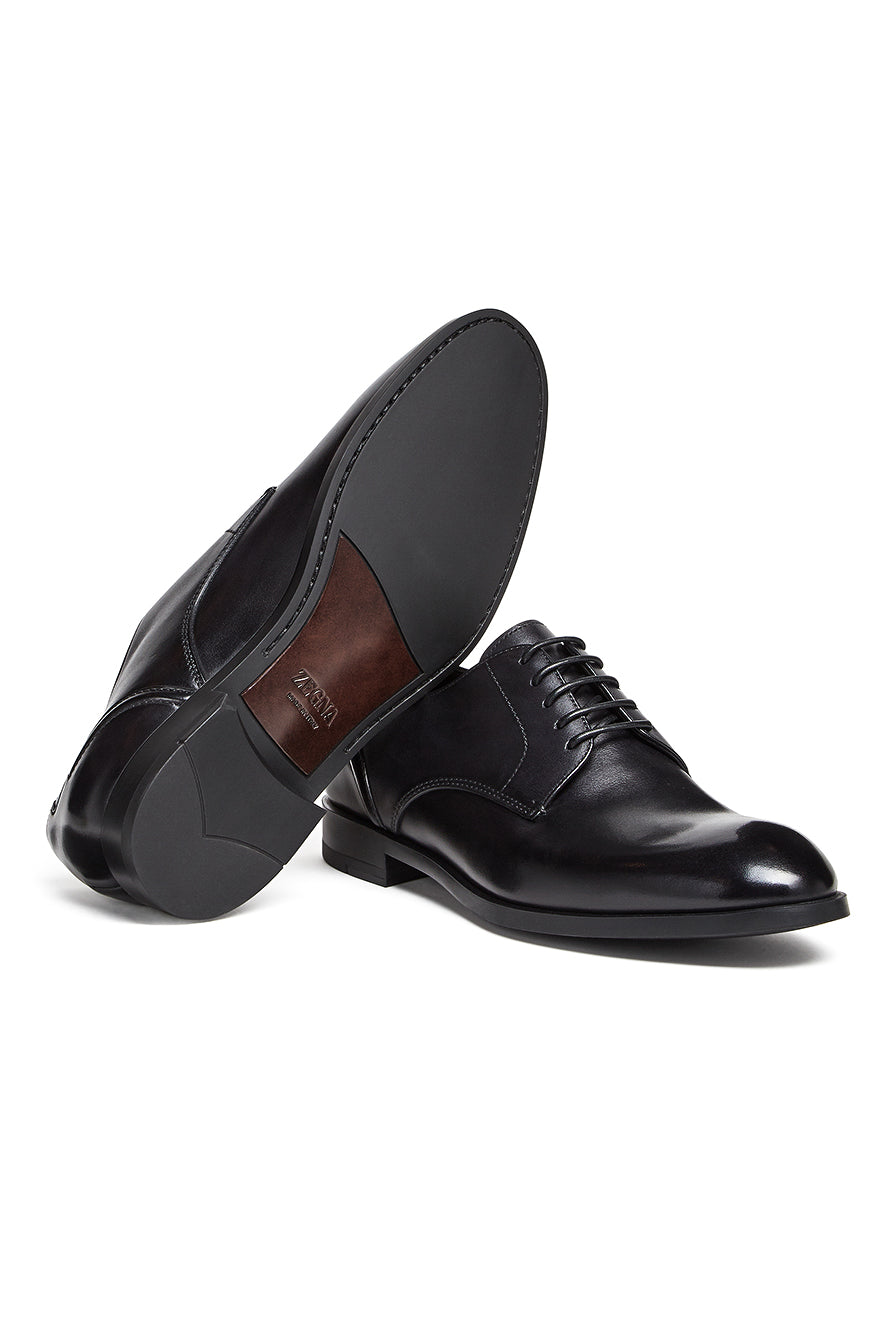 Derby flex shoe in leather mod. Siena