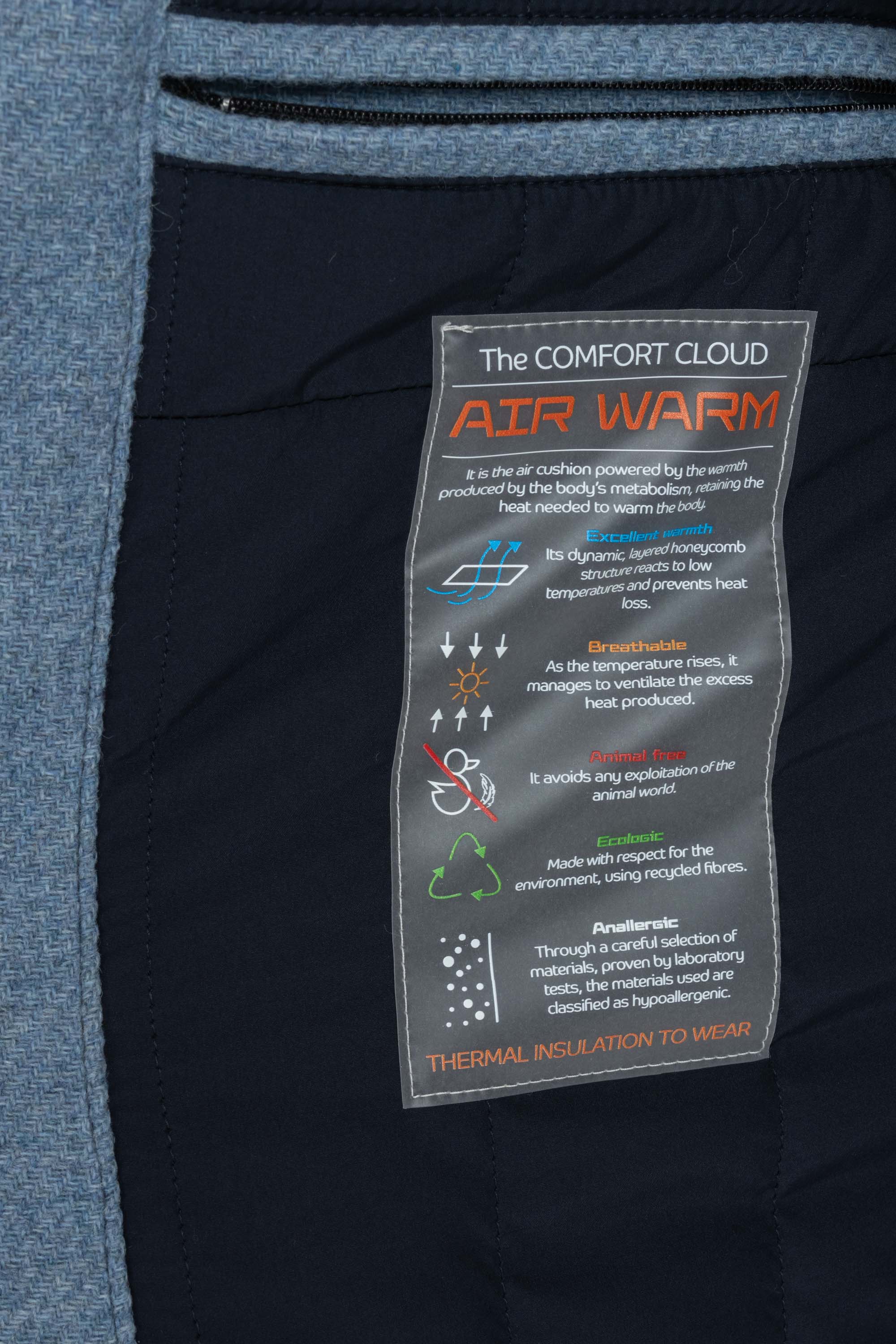 Peacoat aus Wolle mit Air-Warm-Wattierung