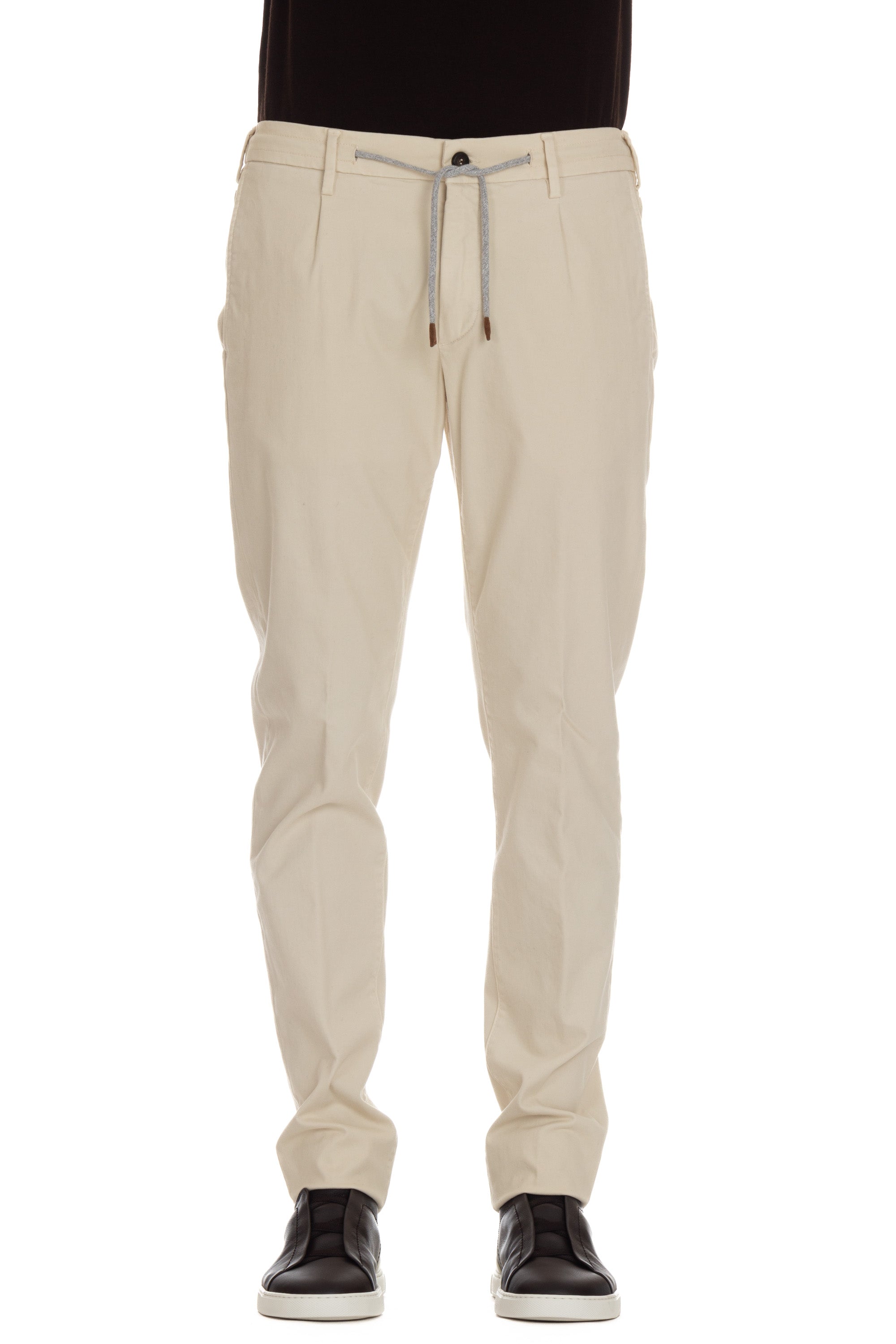 Pantalone jogger in fustagno di cotone-lyocell