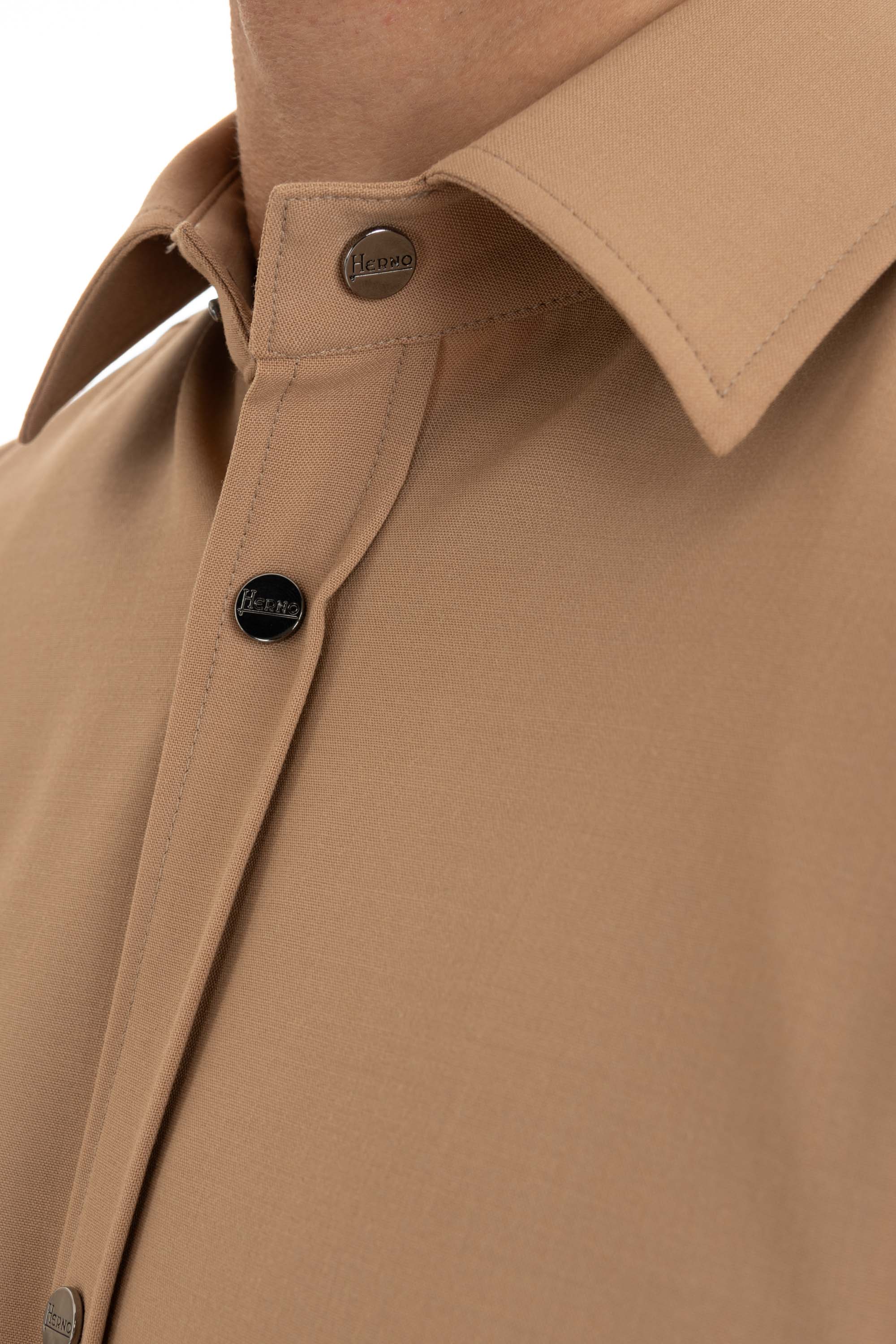 Stretch wool overshirt