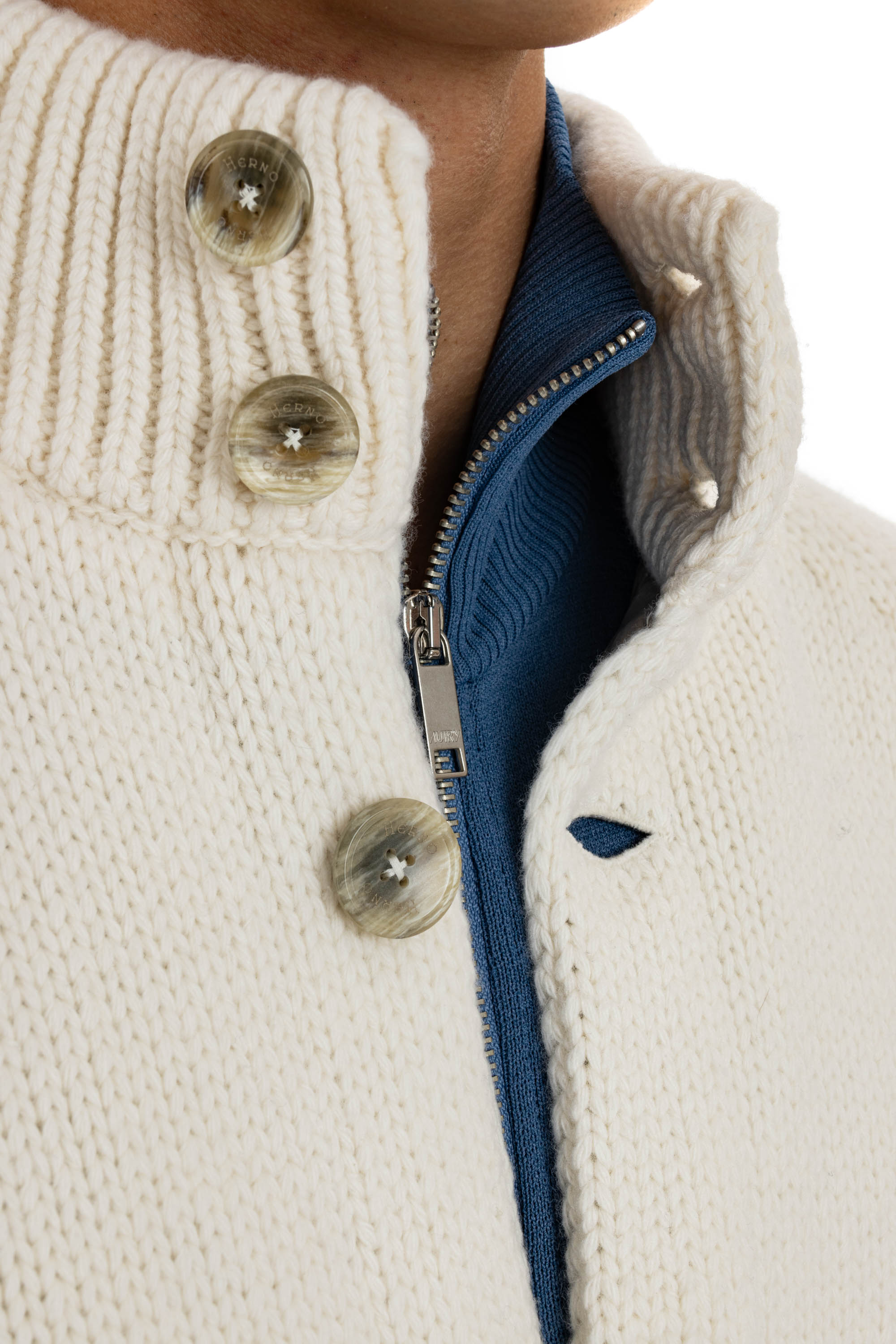 Wool bomber jacket with buttons