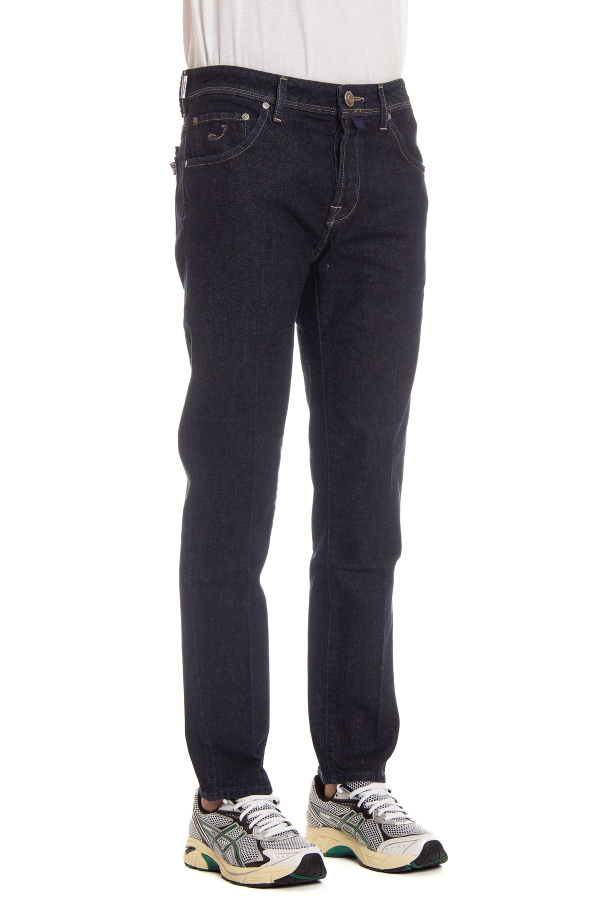 Jacob Cohen Jeans lavaggio scuro etichetta in cavallino e ambre modello Scott M15 39 S 3583 SCOTT 890D 