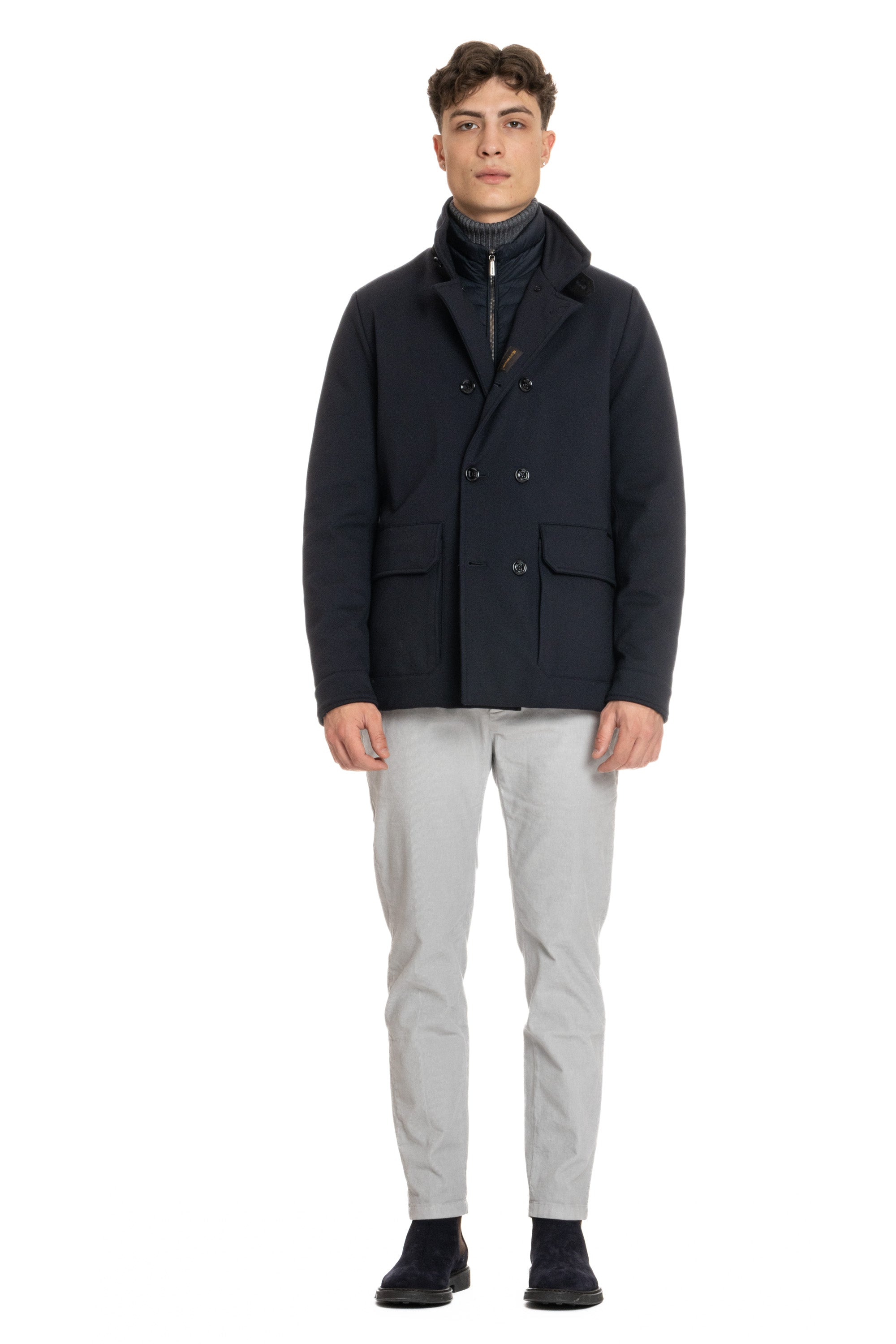 Bas-Tz model padded peacoat