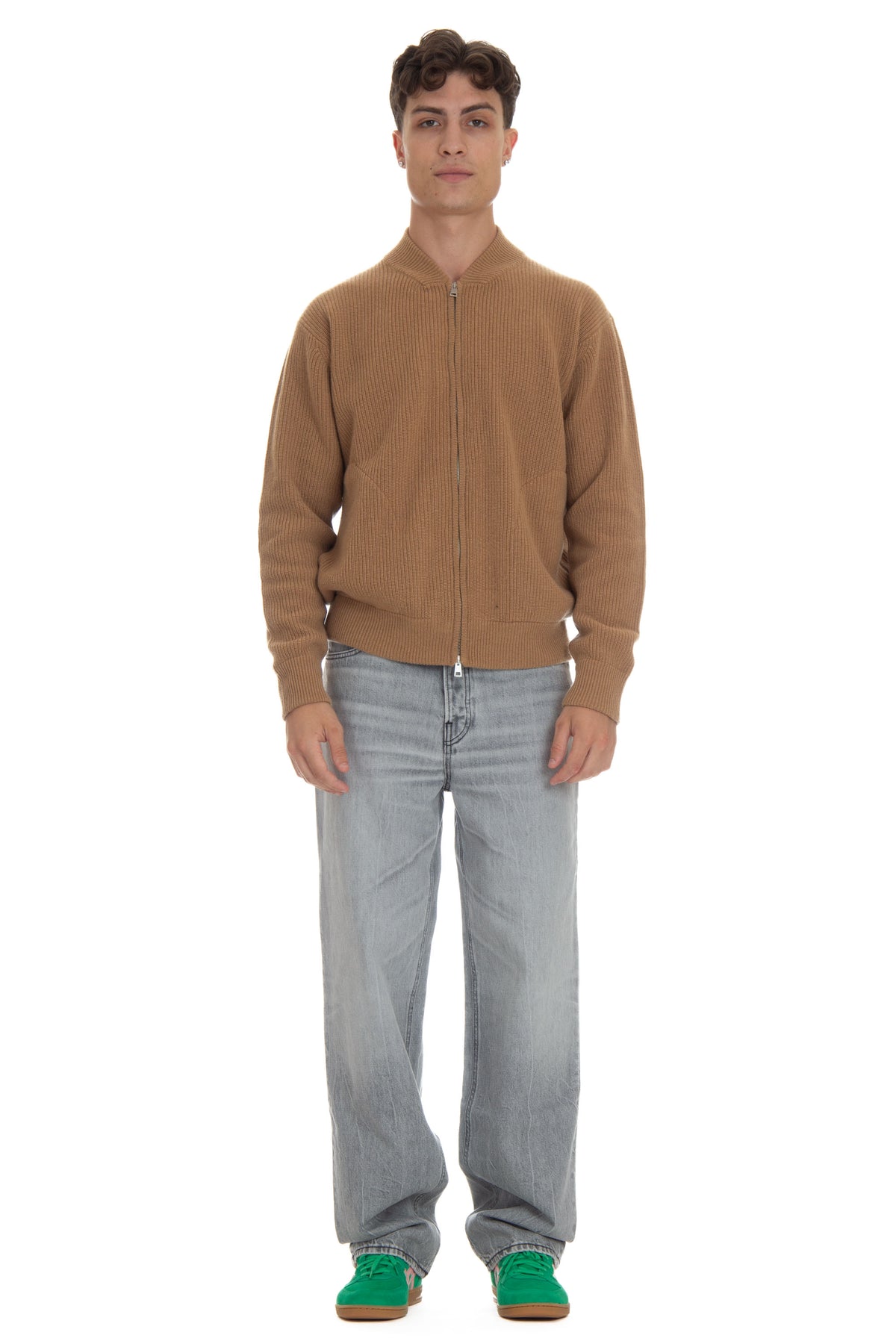 Roberto Collina Cardigan full zip in lana a costine RA20208 RA2005 