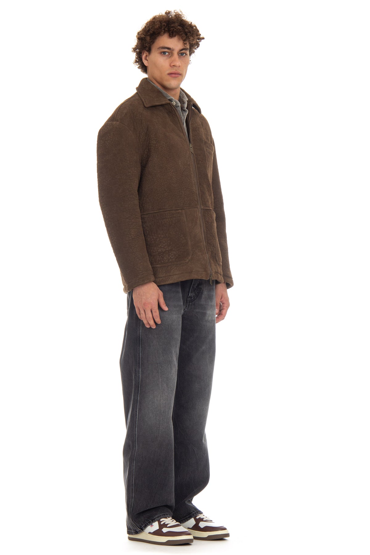 Salvatore Santoro Work jacket in pelle elephant 47506-U TERRA 