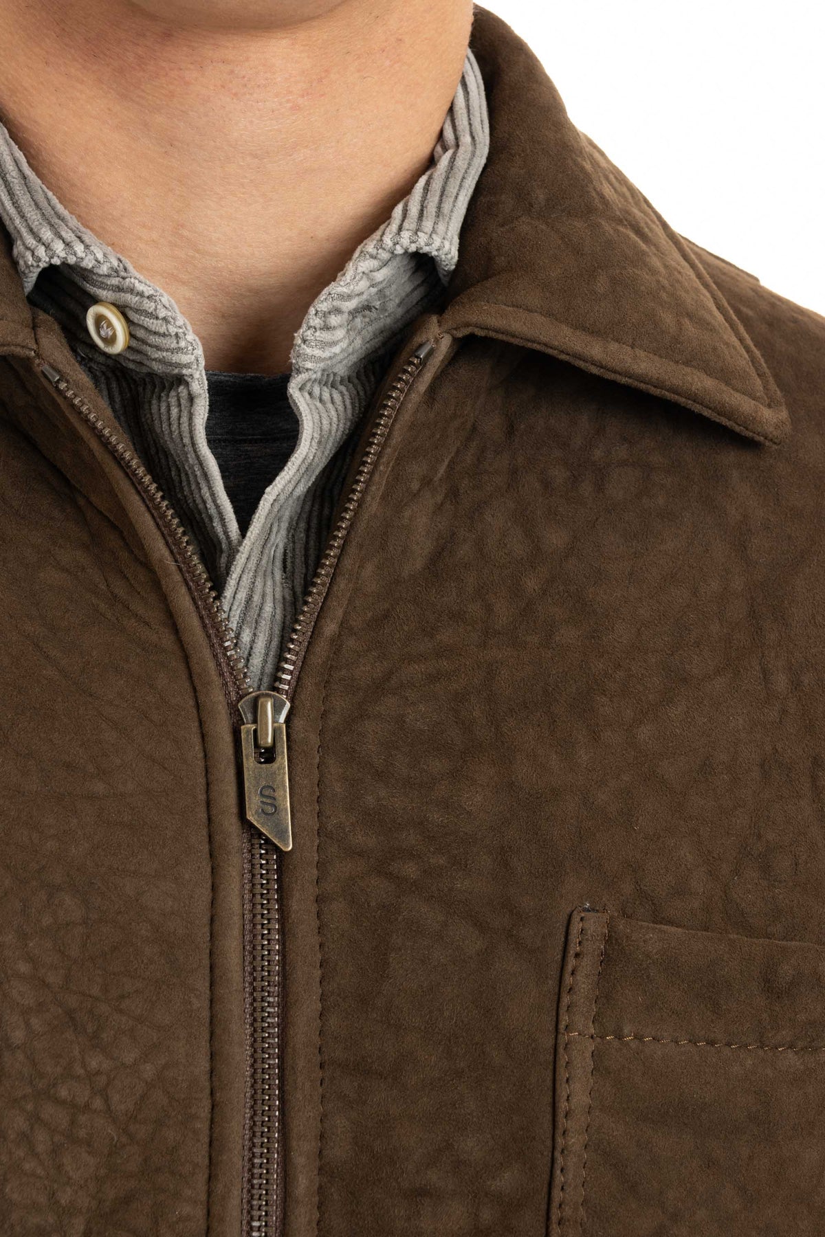 Salvatore Santoro Work jacket in pelle elephant 47506-U TERRA 