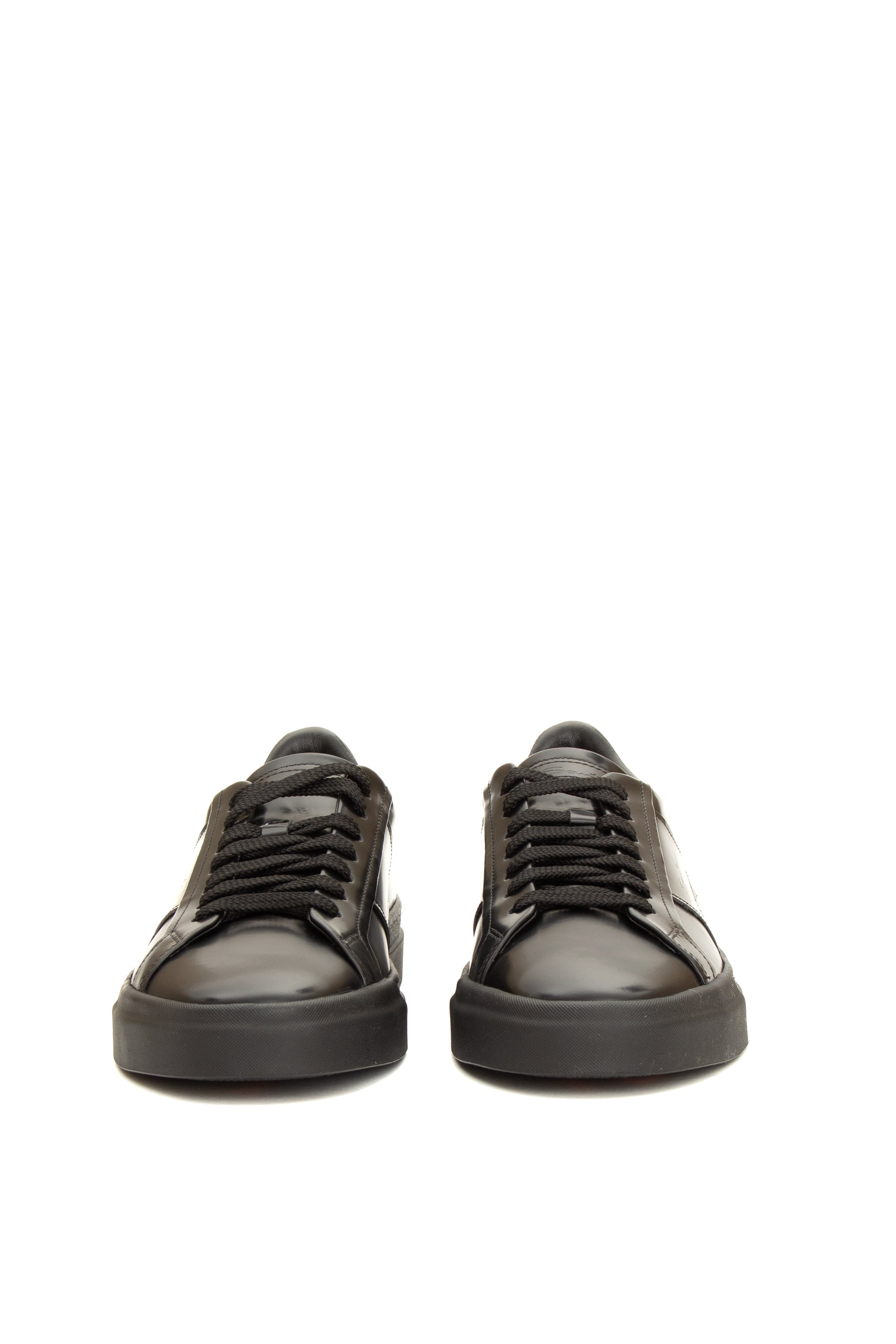 Double Buckle Sneaker in Brushed Calfskin