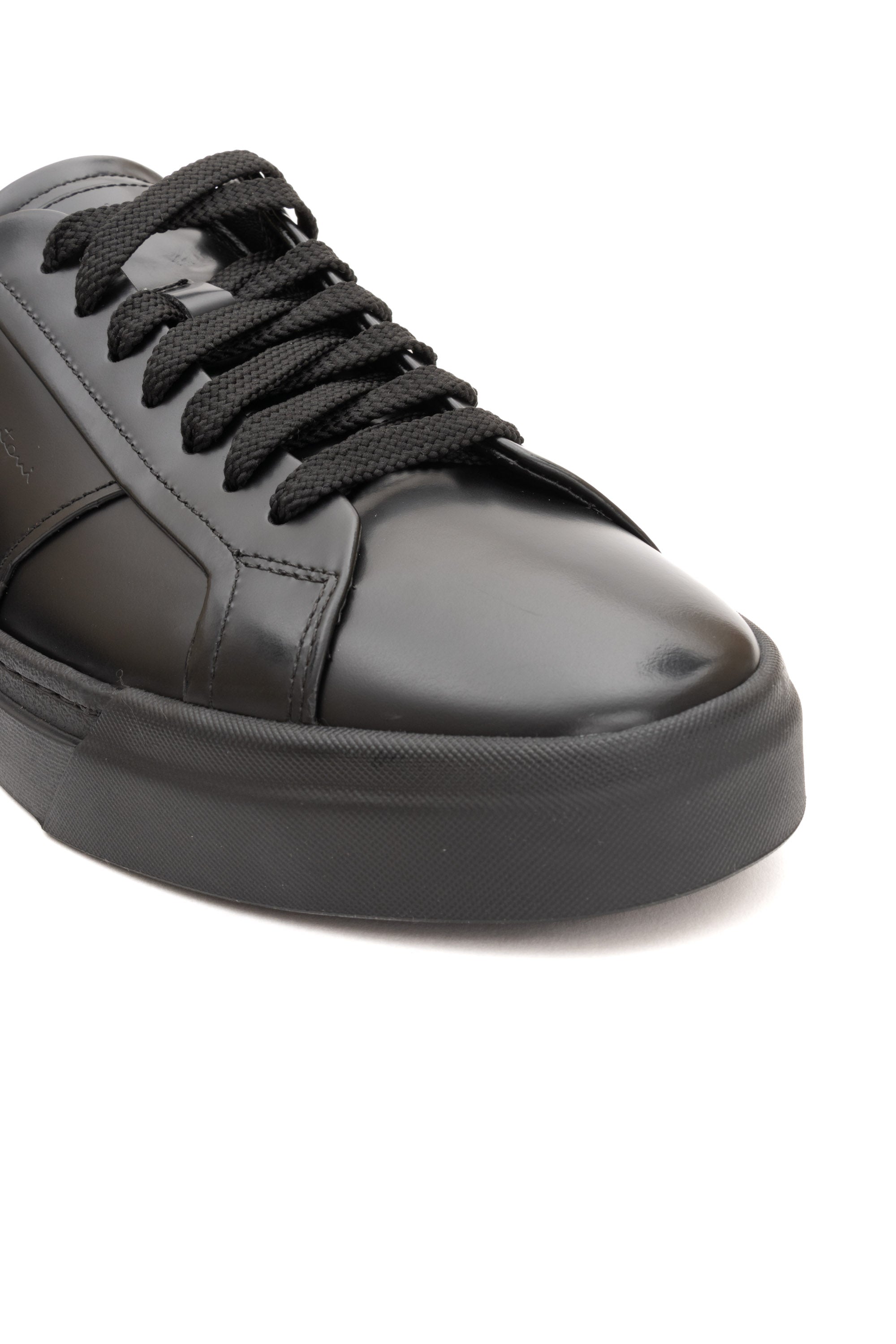 Double Buckle Sneaker in Brushed Calfskin