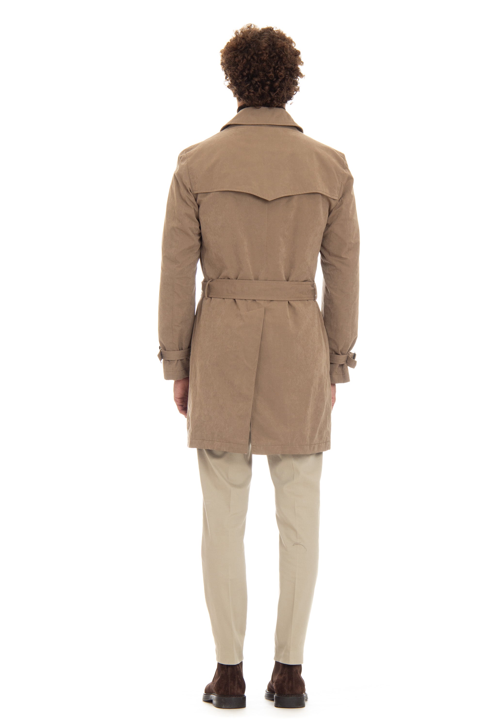 Explorer trench coat in coated cotton