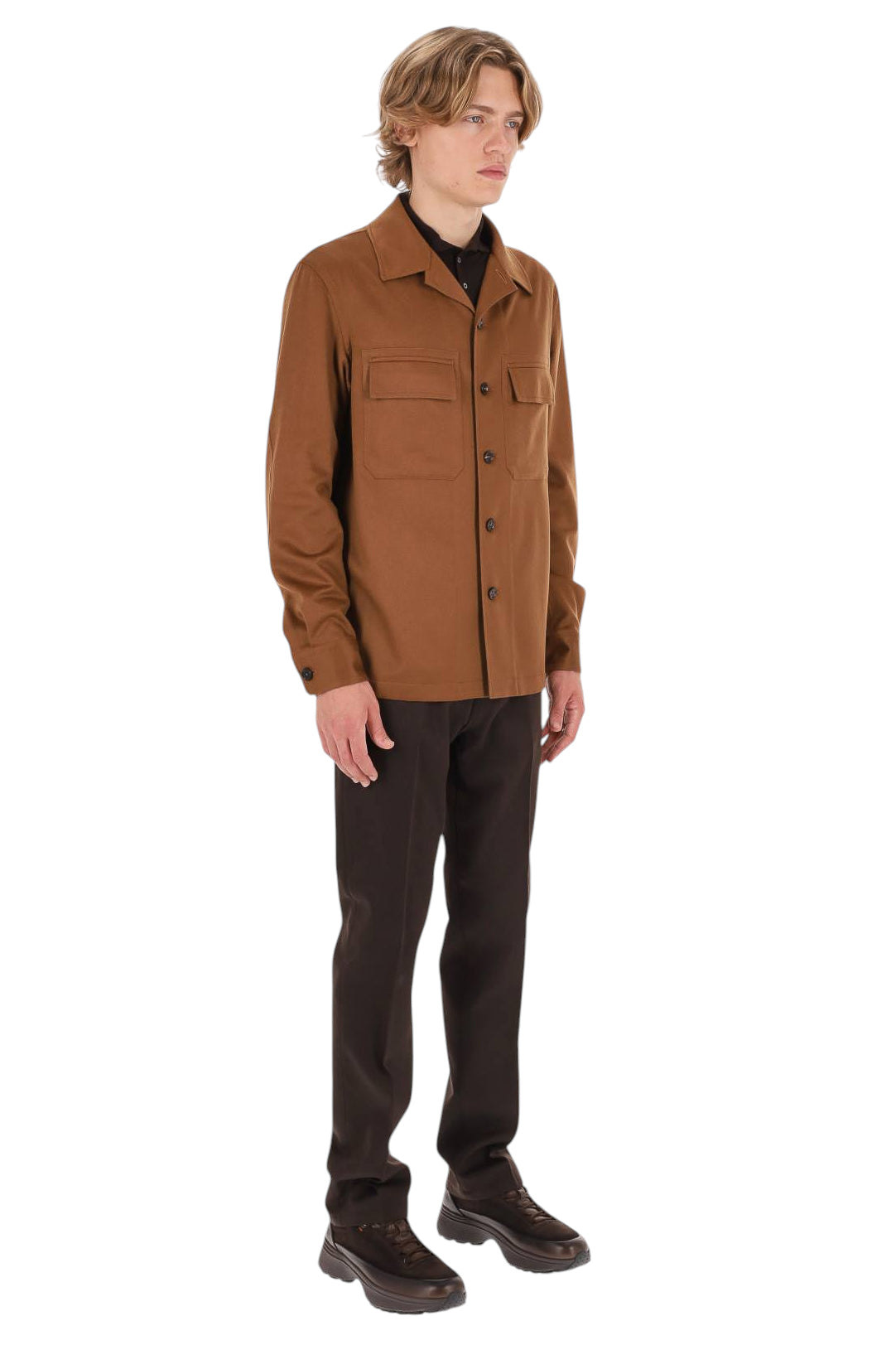 Zegna Overshirt Alba in Oasi cashmere E8V46 SOT6/2 092 