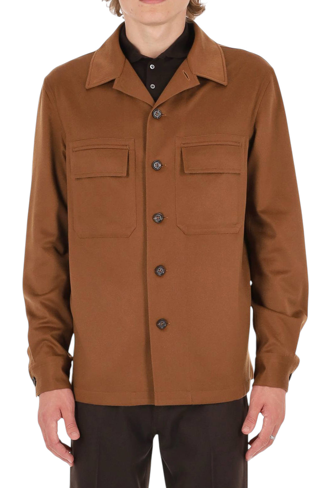 Zegna Overshirt Alba in Oasi cashmere E8V46 SOT6/2 092 