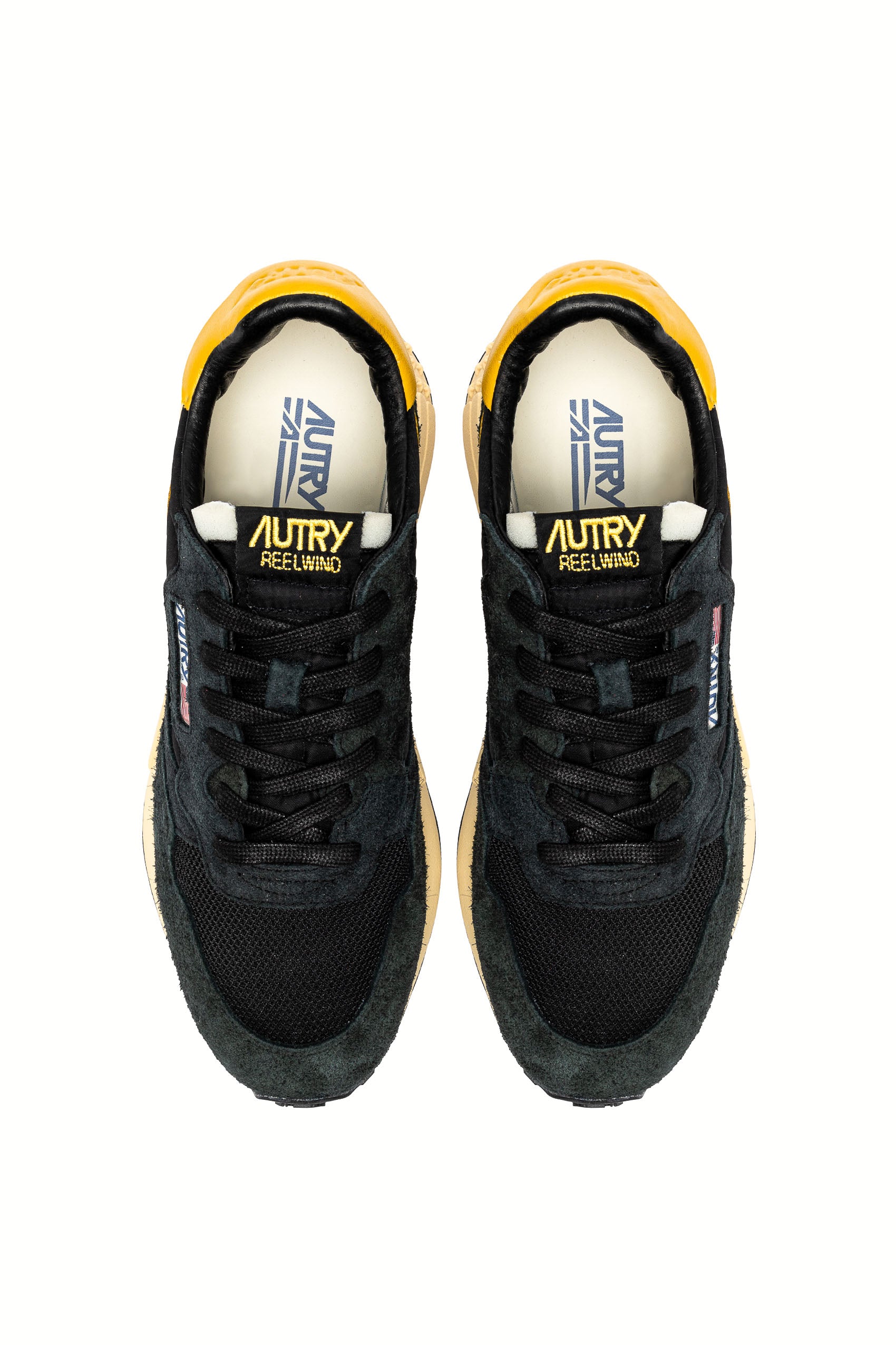 Autry Running in camoscio e mesh mod. Reelwind WWLM UT21 BLK/YELLOW 