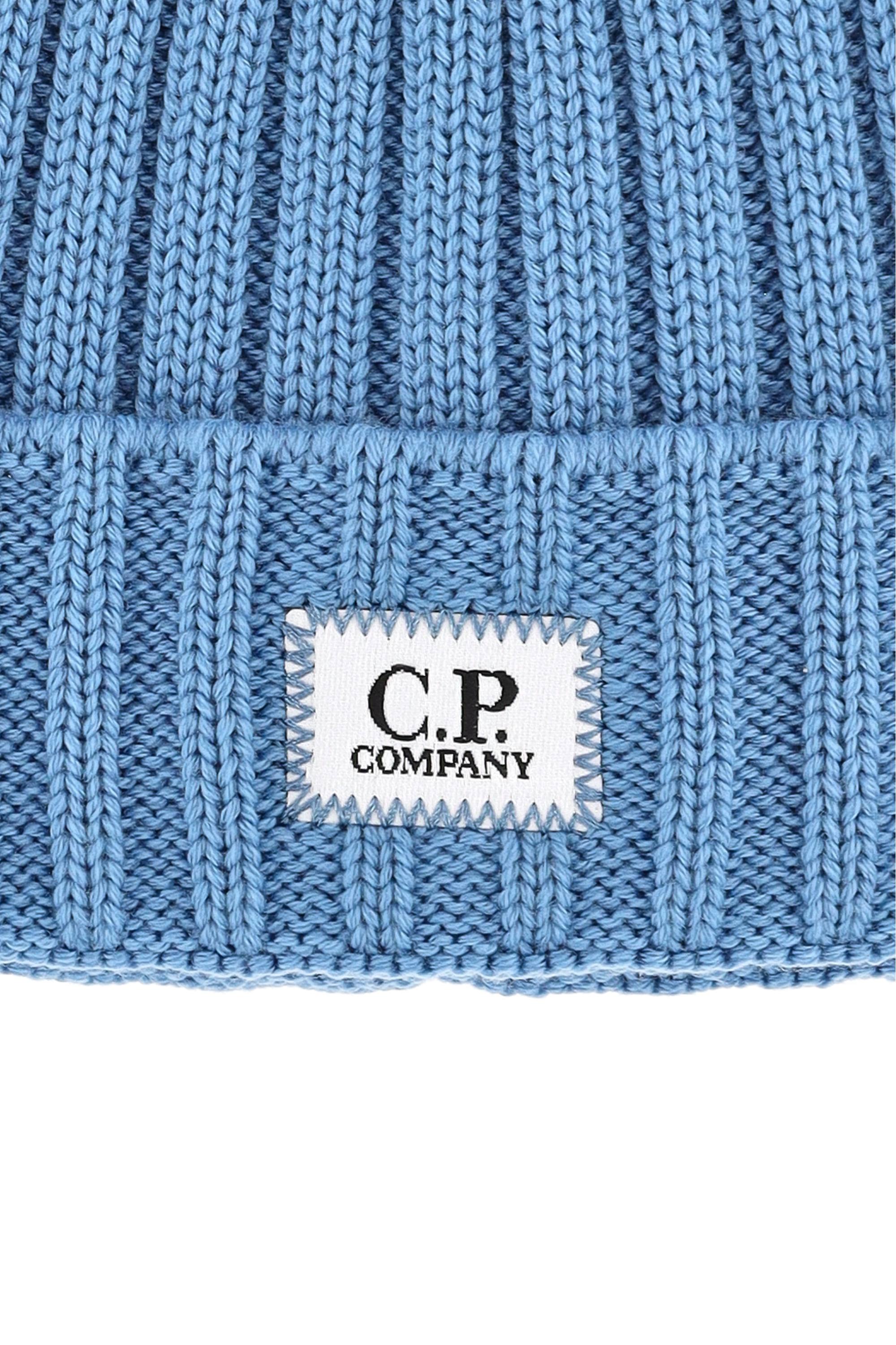 CP Company Cuffia a coste in lana con logo frontale MAC738A00-5509A 815 