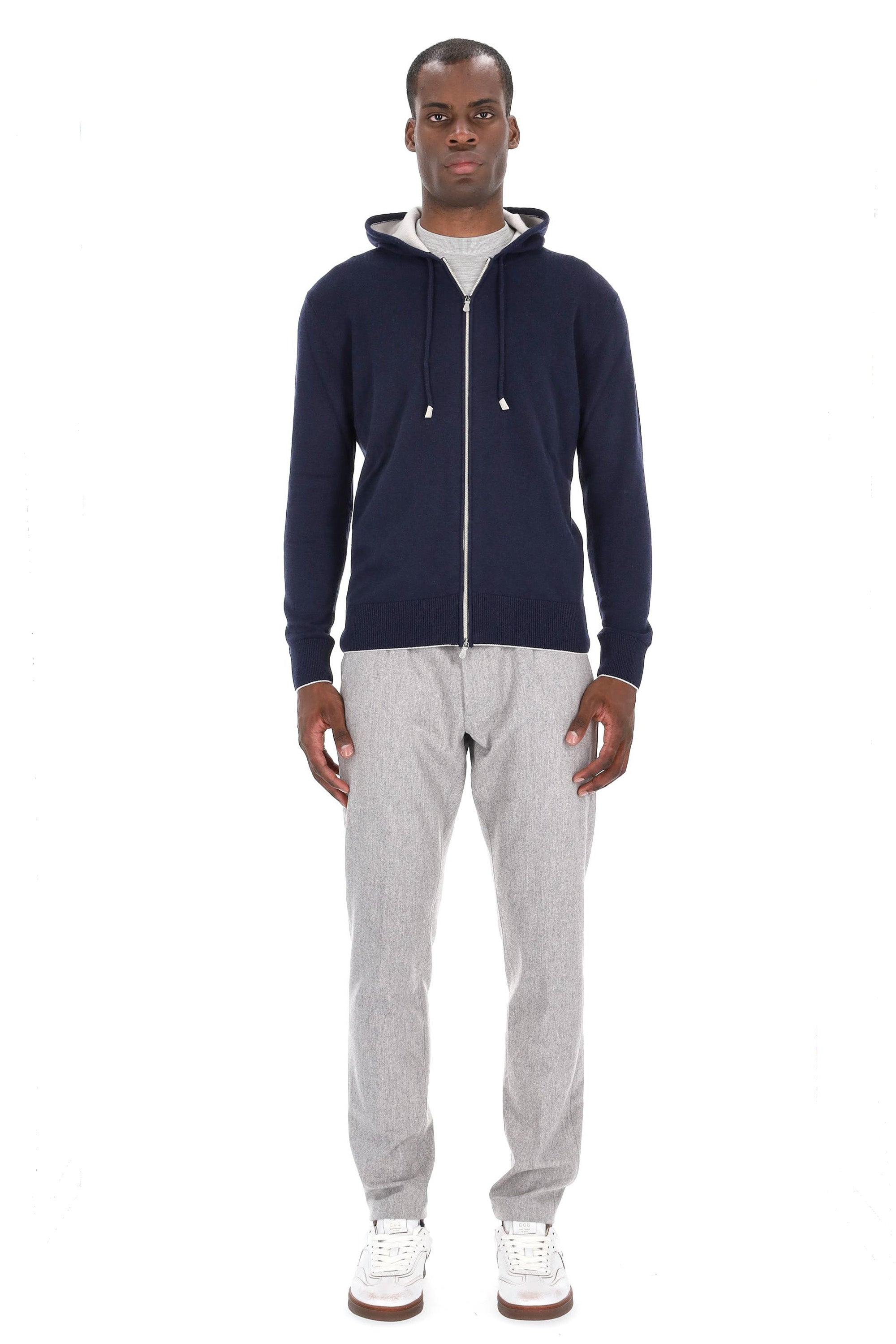 Eleventy Felpa full zip in puro cashmere X76MAGK33 MAG0K019 11-02 