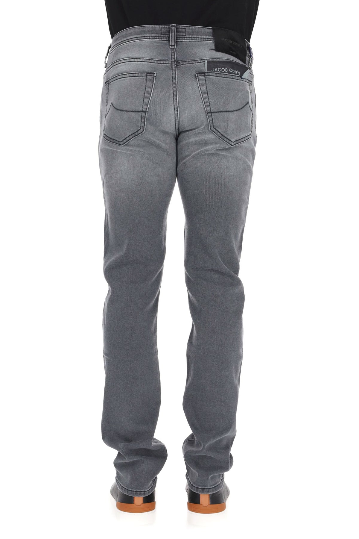 Jacob Cohen Jeans grigio in cotone comfort etichetta cavallino nero Bard fit JUX_QX004 N30 S3591 BARD 600D 