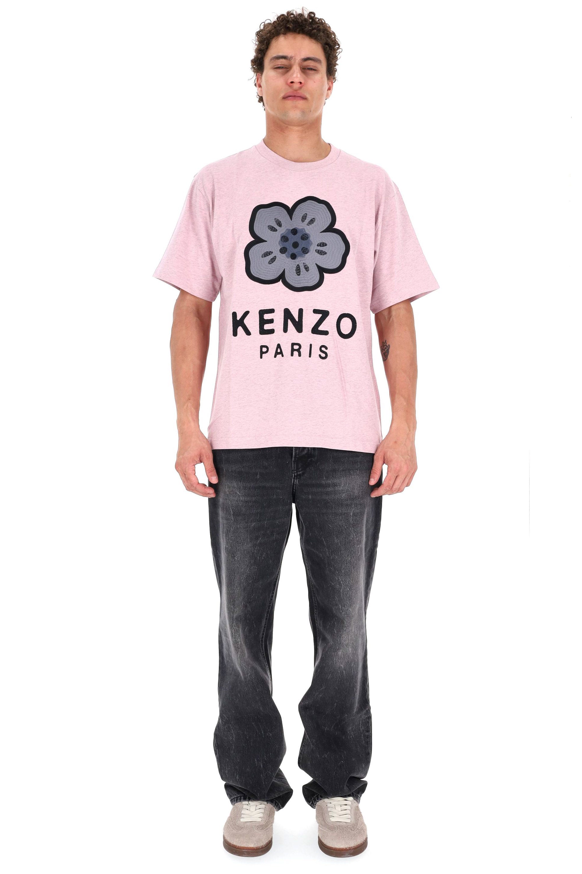 Kenzo T-shirt in cotone boke flower ricamato FF65TS4574SI 30 
