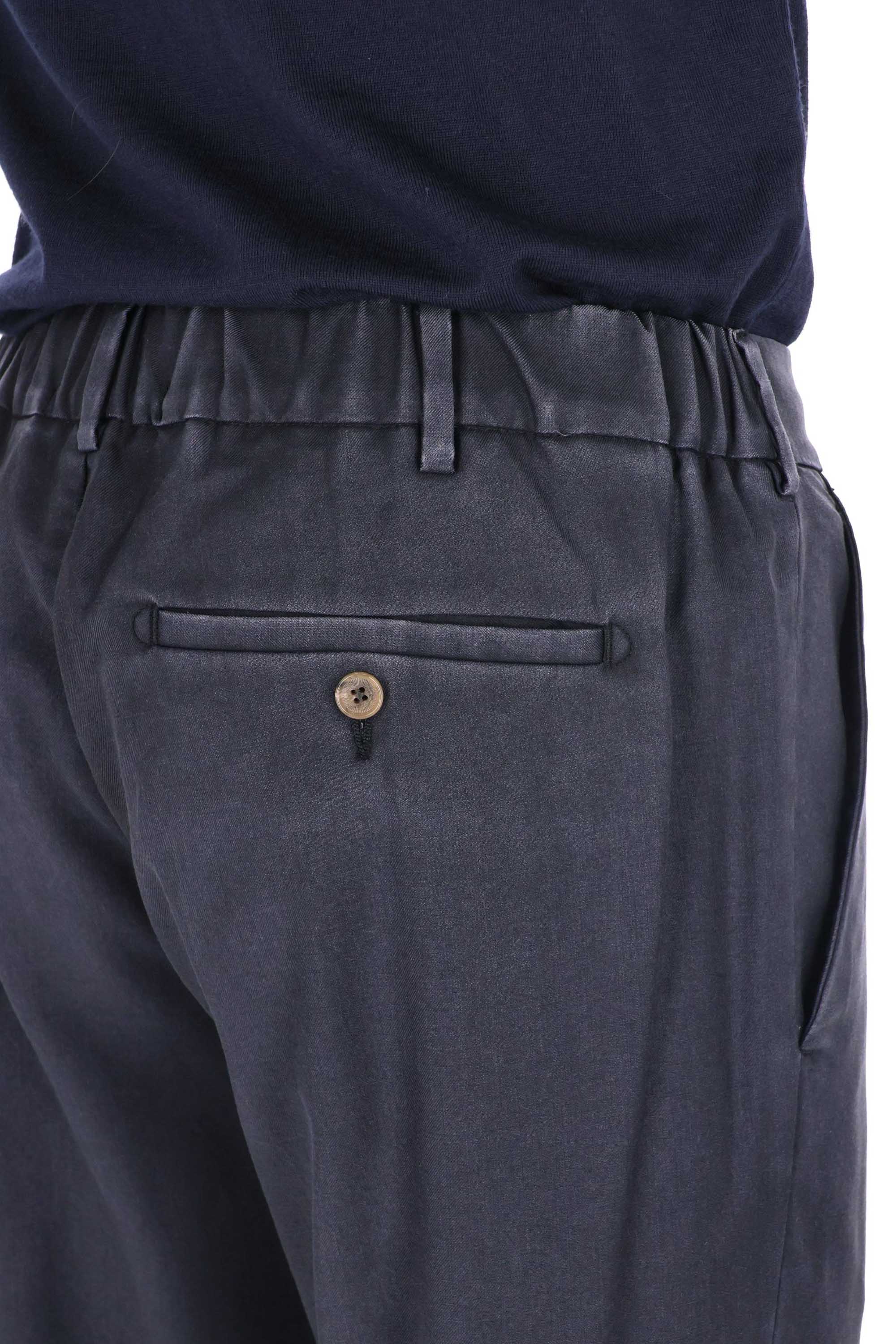 Myths Pantalone delavé in lana-cashmere con coulisse 25WM12L 99 037 