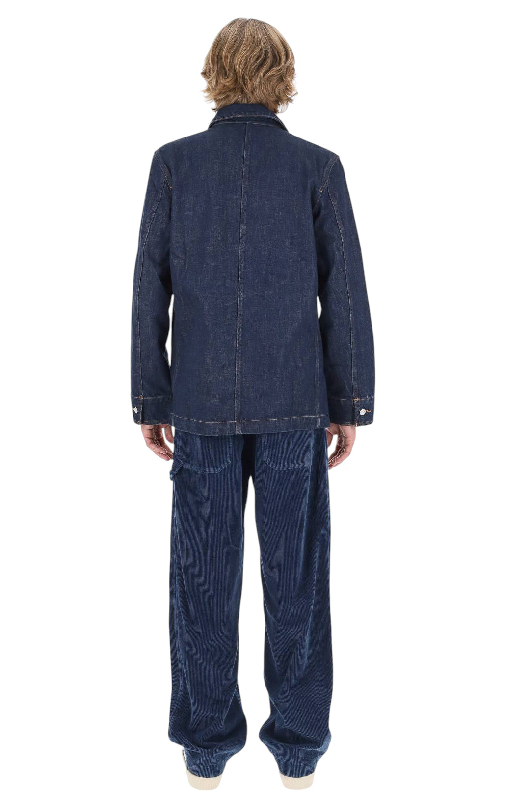 A.P.C. Giubbotto Perec in denim di cotone COHQZ H32101 IAL-INDIGO DELAVE 