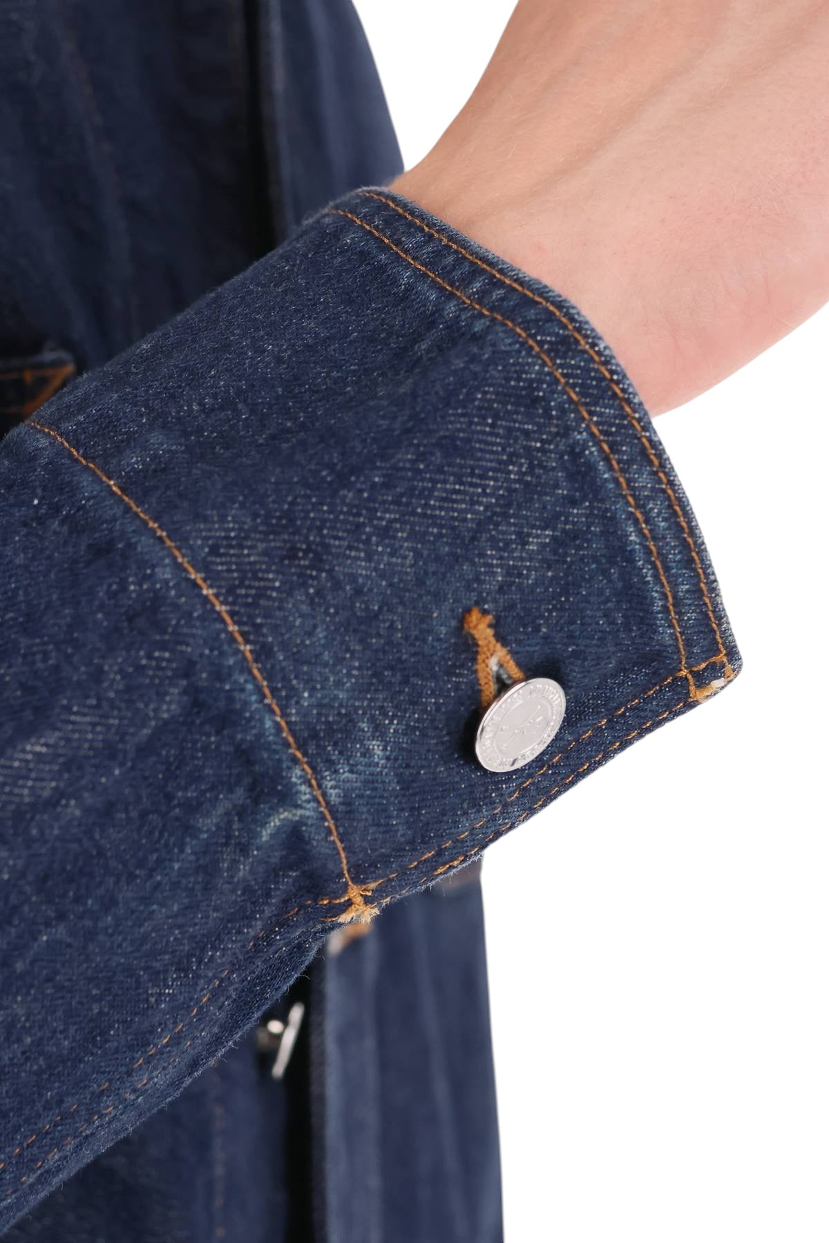 A.P.C. Giubbotto Perec in denim di cotone COHQZ H32101 IAL-INDIGO DELAVE 