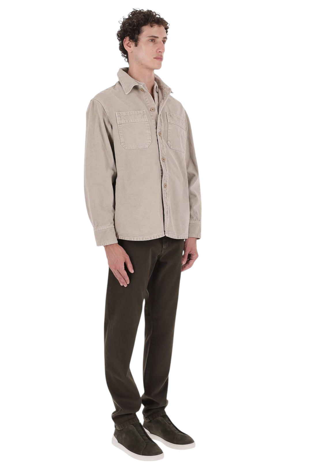 A.P.C. Overshirt Noah in cotone COHTC H32104 AAE-MASTIC 
