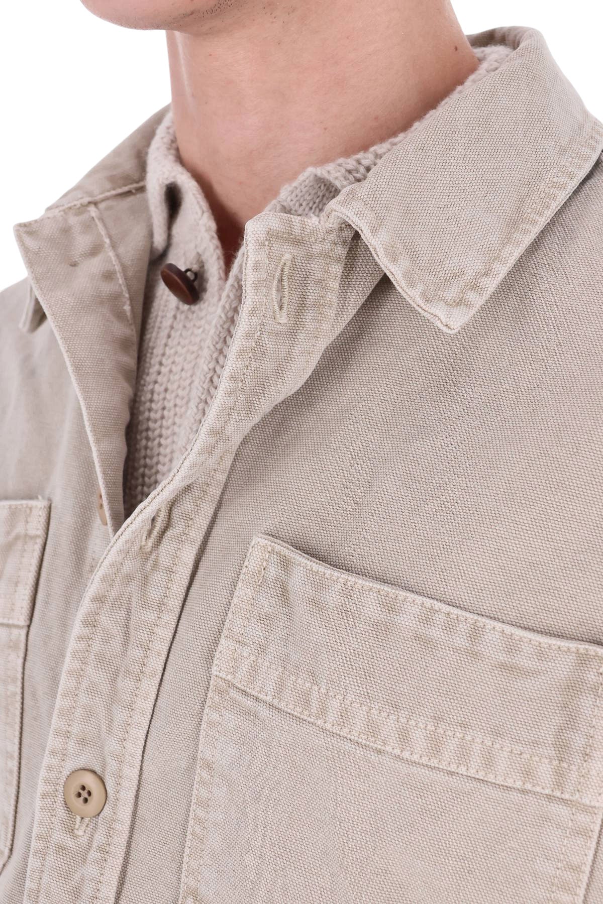 A.P.C. Overshirt Noah in cotone COHTC H32104 AAE-MASTIC 
