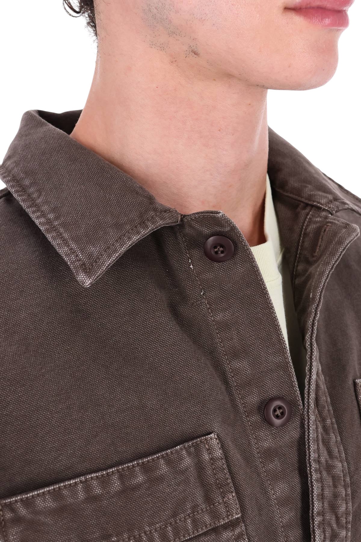 A.P.C. Overshirt Noah in cotone COHTC H32104/2 CAA-MARRON 