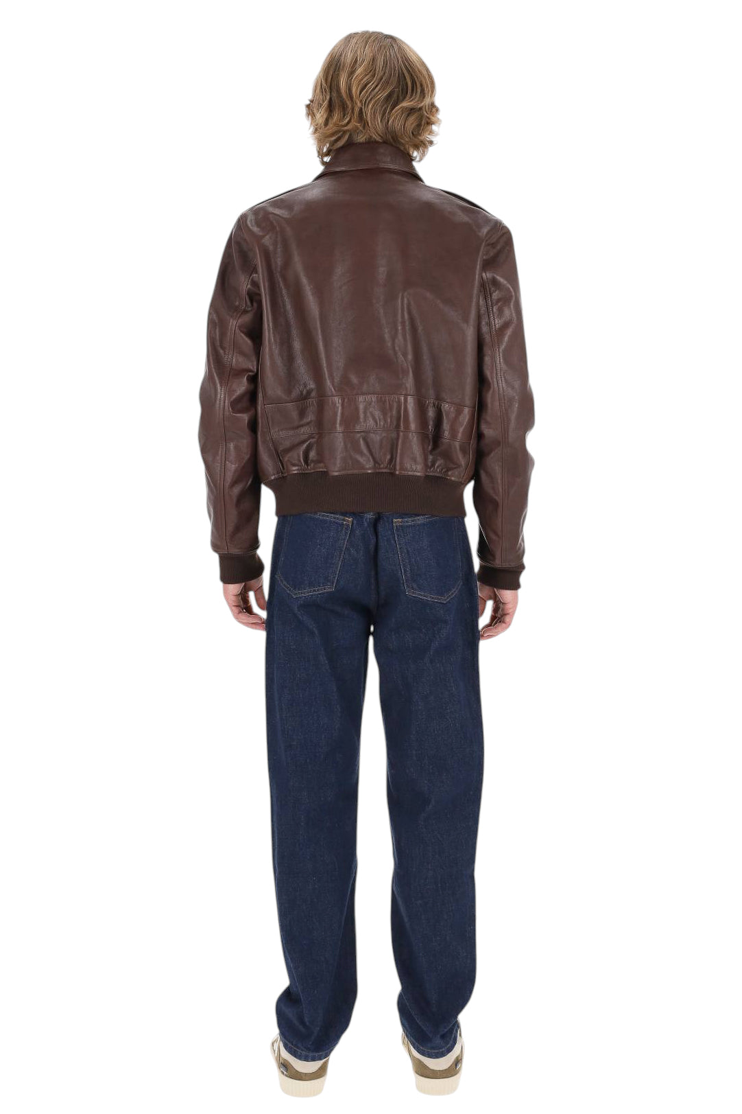 A.P.C. Giubbotto Gael in pelle PXCDG H32089 CAA-MARRON 