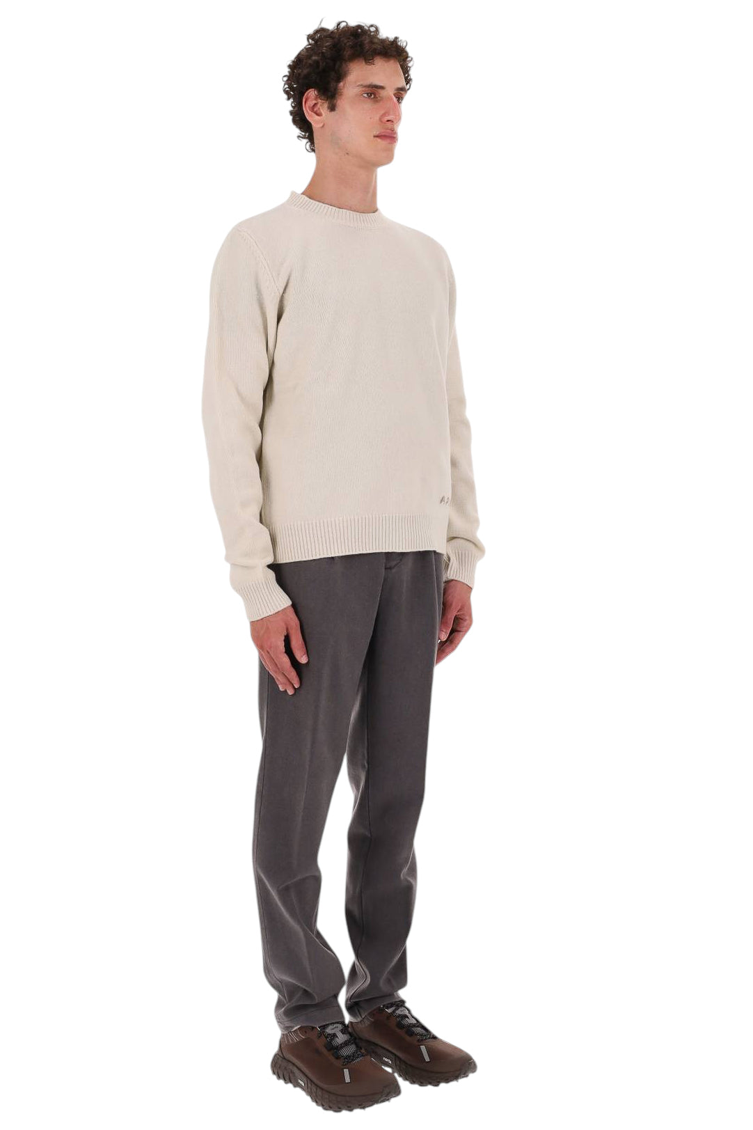 A.P.C. Maglia girocollo Edmond in lana WOASW H23491 AAD-ECRU 